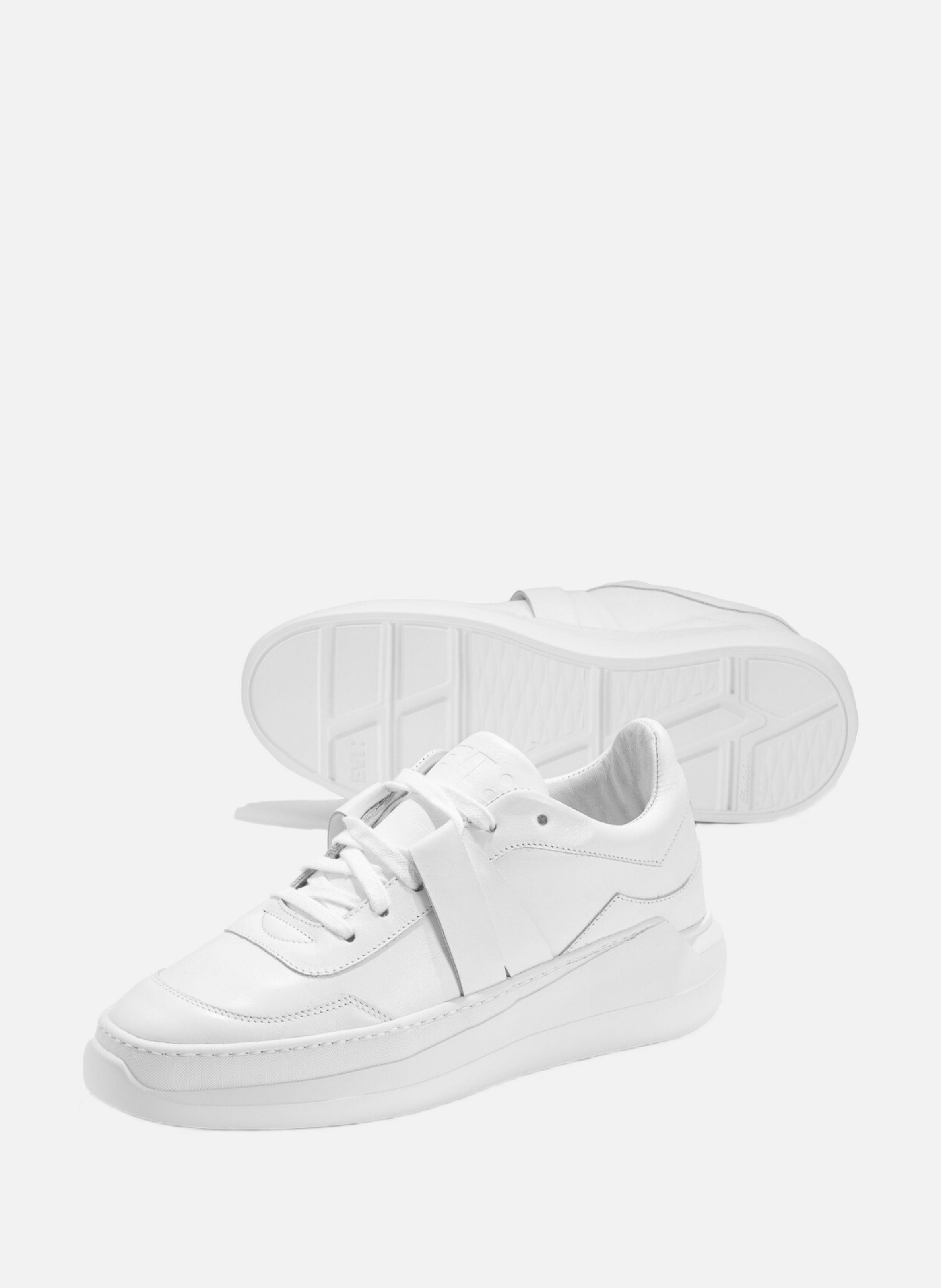 G0 : zénith - sneakers en cuir lisse blanc EVI Blanc