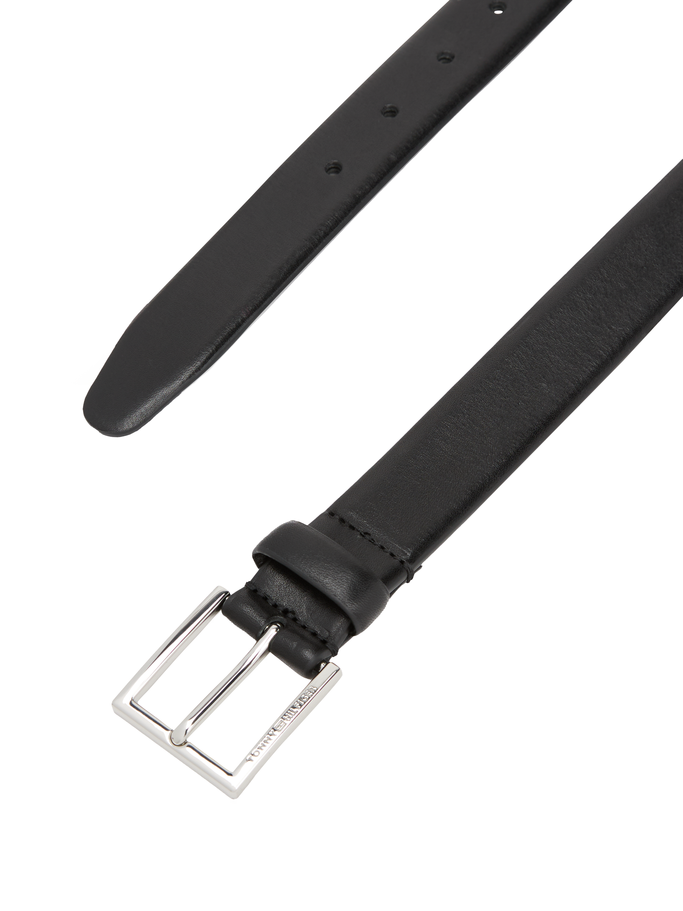 Ceinture à boucle en cuir TOMMY HILFIGER Noir