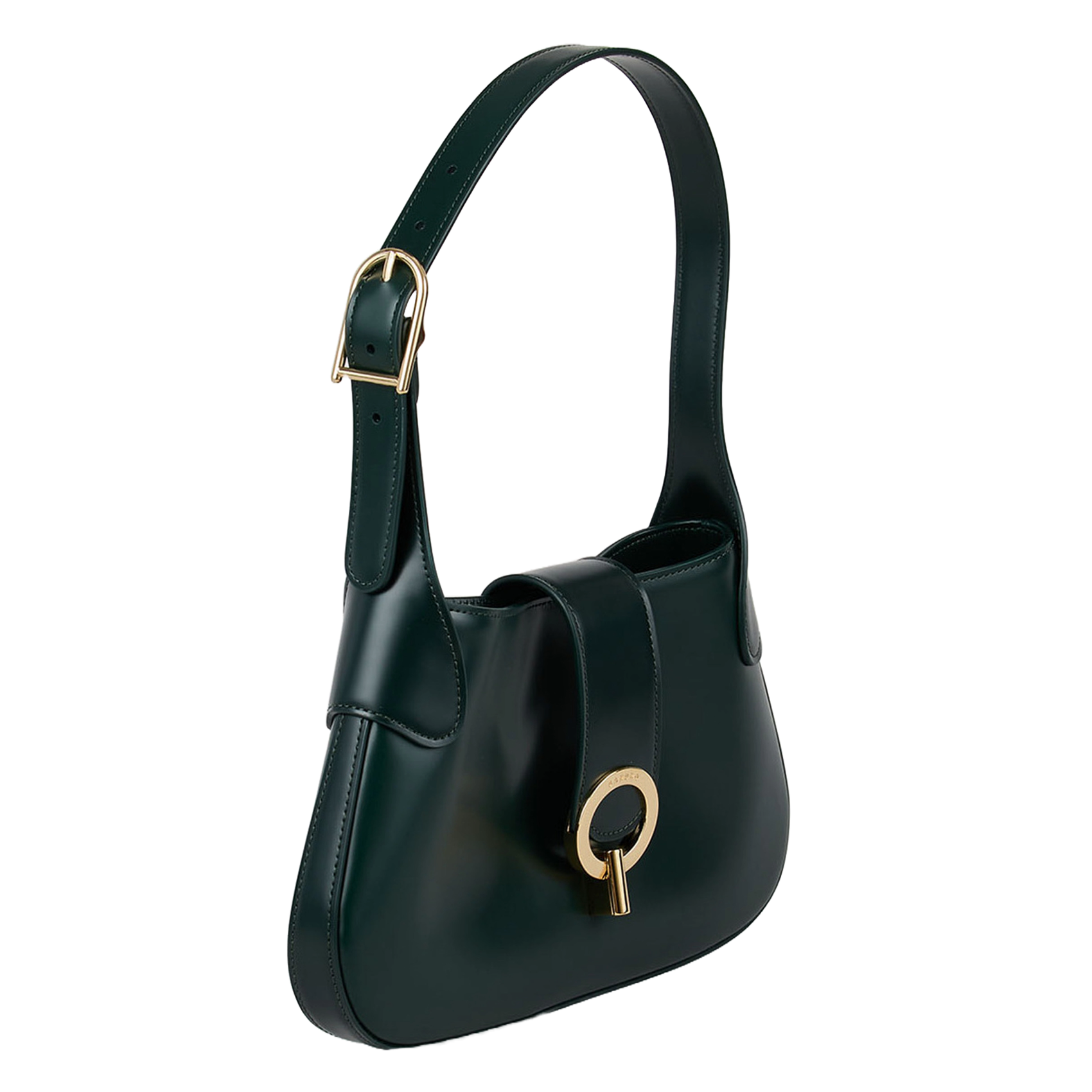 Sac en cuir lisse janet SANDRO Vert