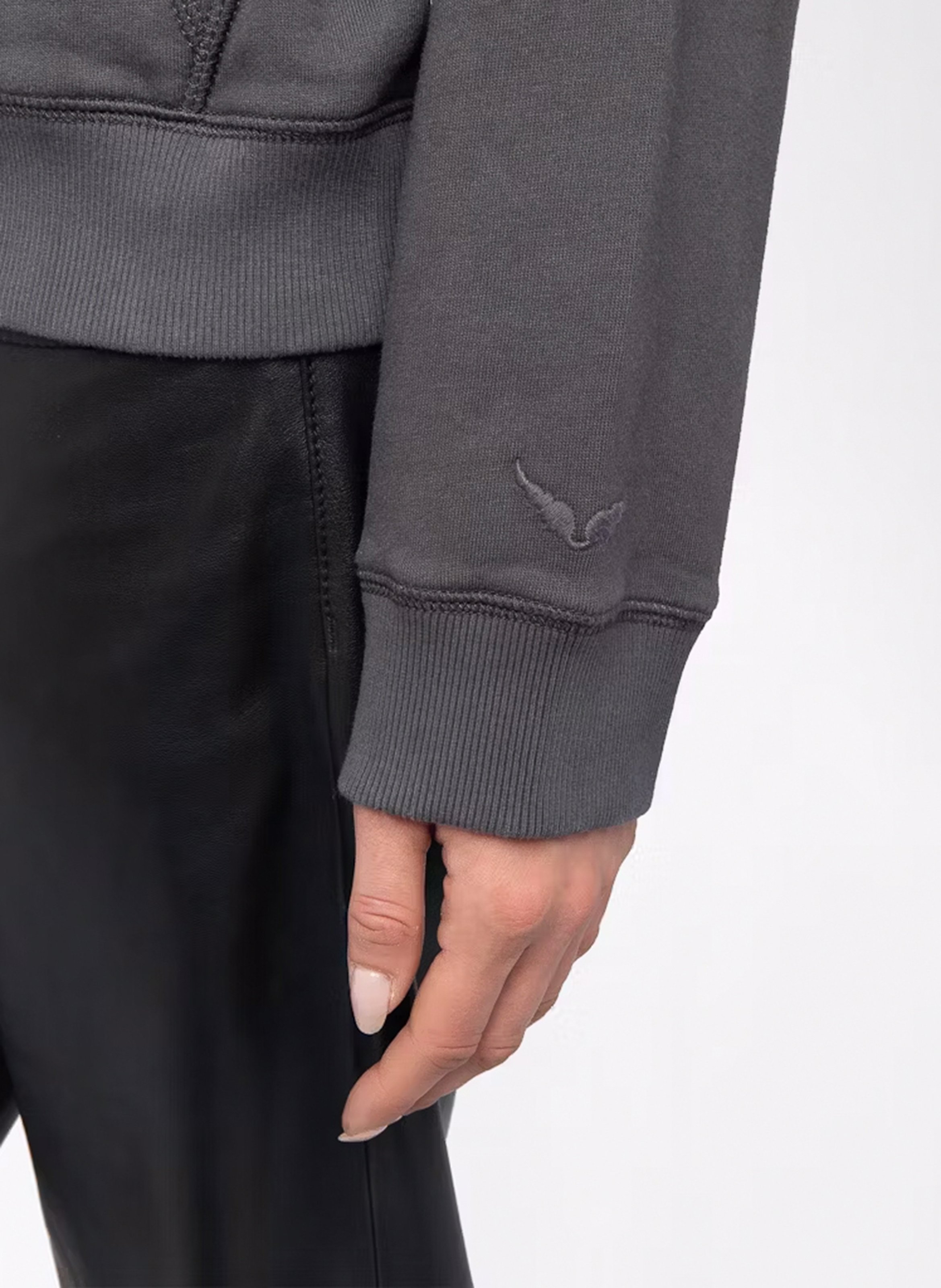 Sweat à capuche en coton georgy ZADIG&VOLTAIRE Gris