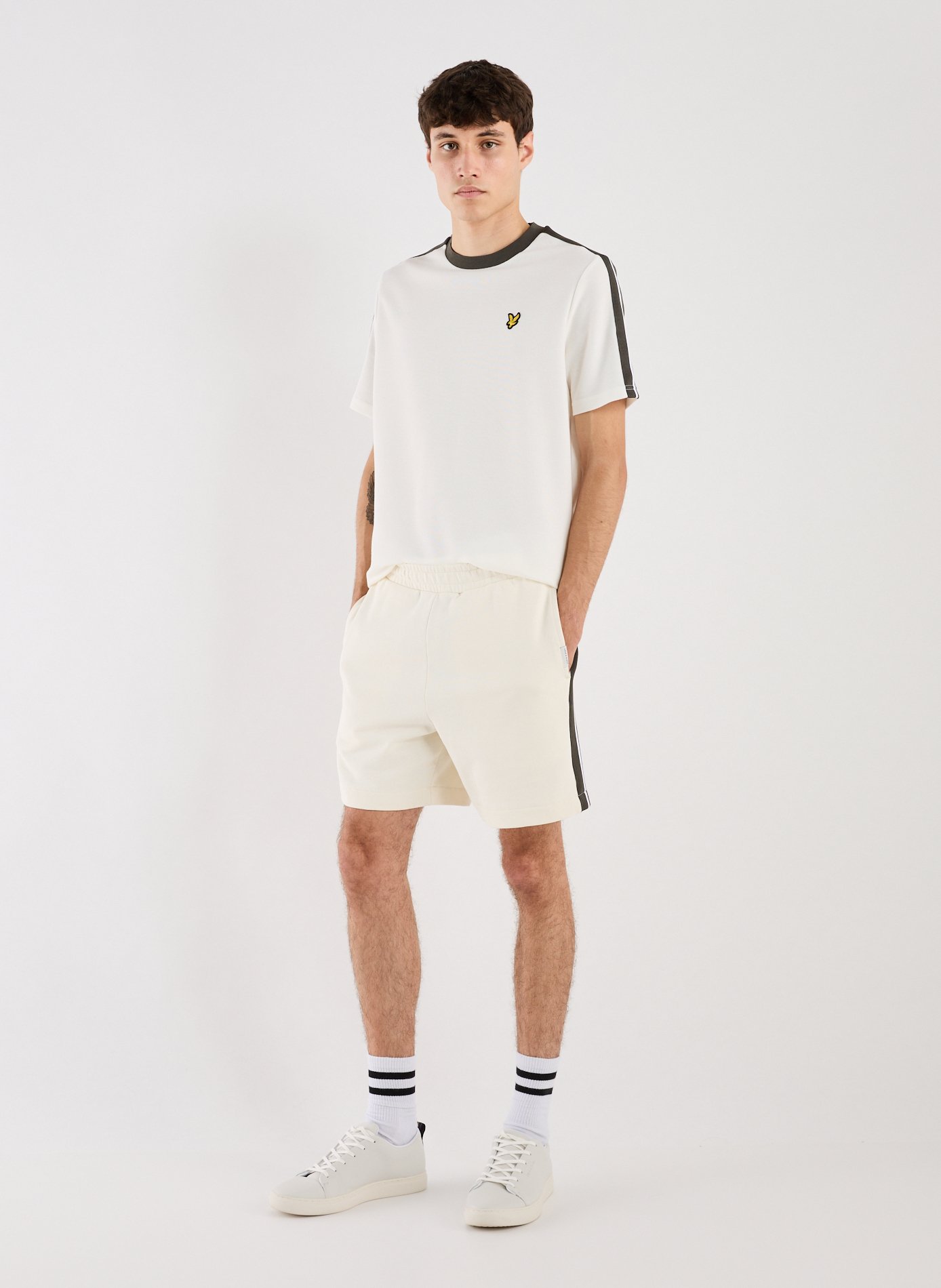 Elastic Waist Striped Shorts LYLE &amp; SCOTT Beige