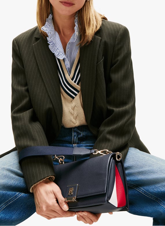 Sac bandoulière à bande emblématique | Bleu by TOMMY HILFIGER Sac bandoulière à bande emblématique Bleu