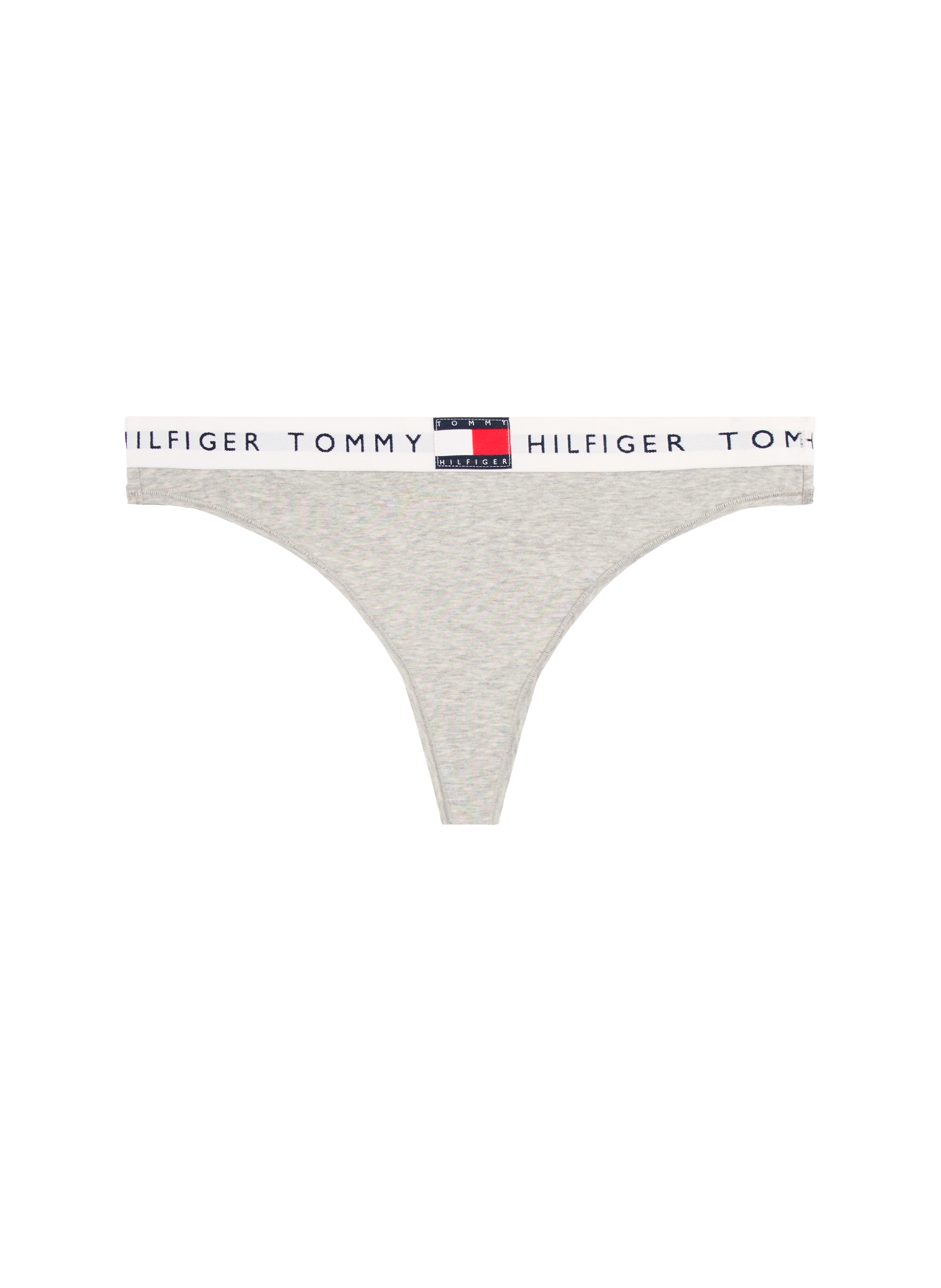TOMMY HILFIGER String en coton mélangé Gris