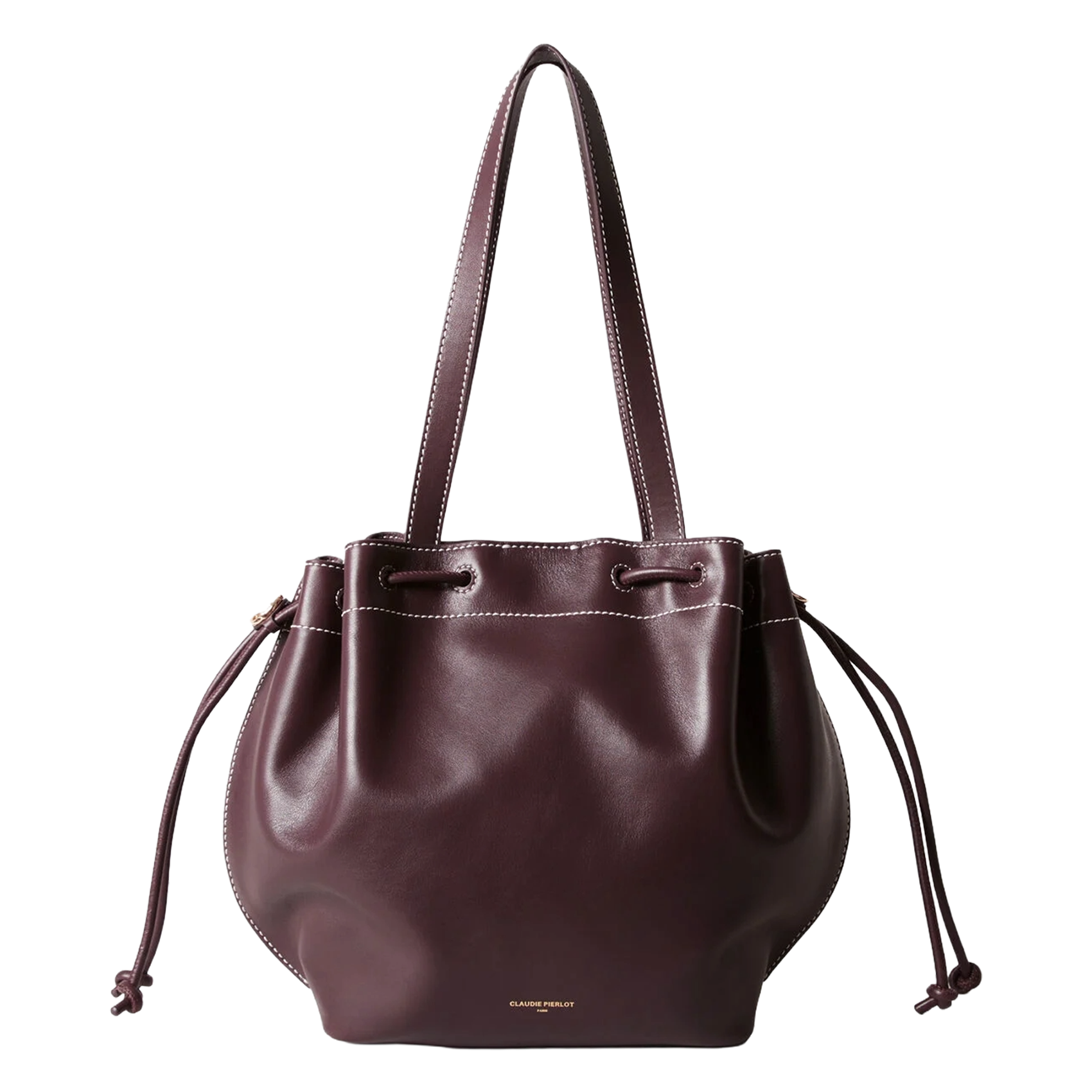 Cabas en cuir lisse CLAUDIE PIERLOT Rouge