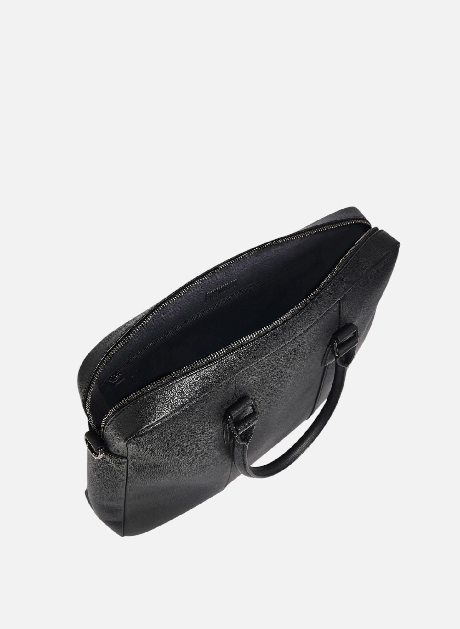 Porte documents 15" marceau en cuir grainé moyen modèle LE TANNEUR Noir