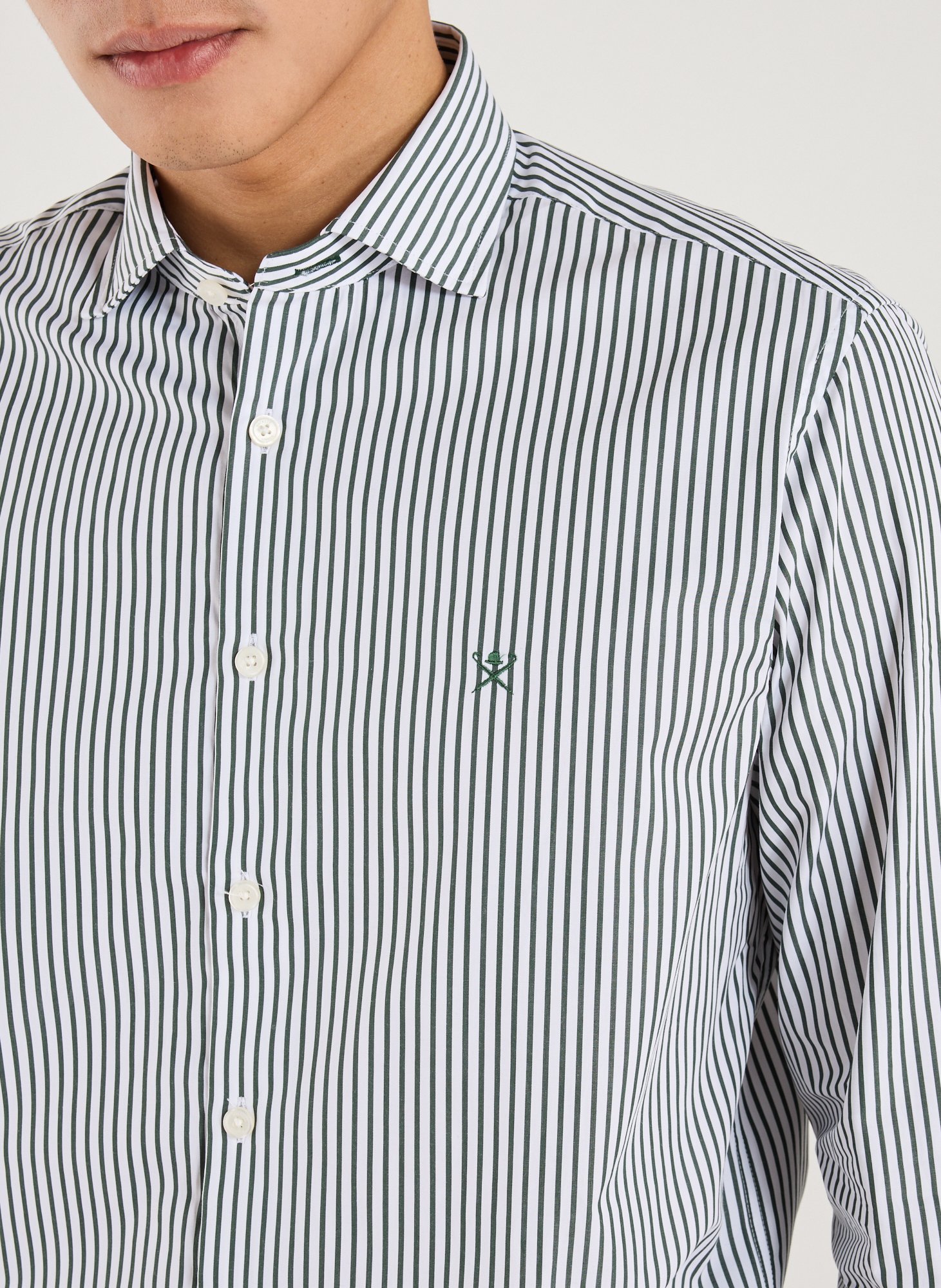 Linen shirt HACKETT Green