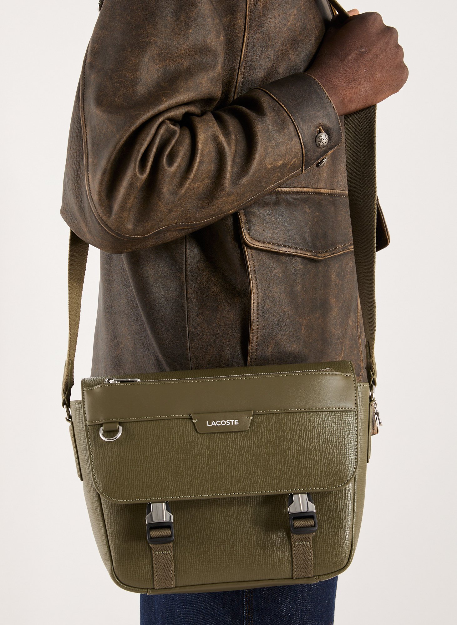 LACOSTE Crossbody handbag Ossian Khaki