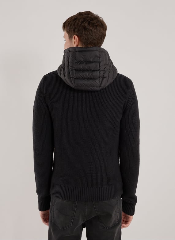 Veste droite bi-matière | Noir by JOTT Veste droite bi-matière Noir