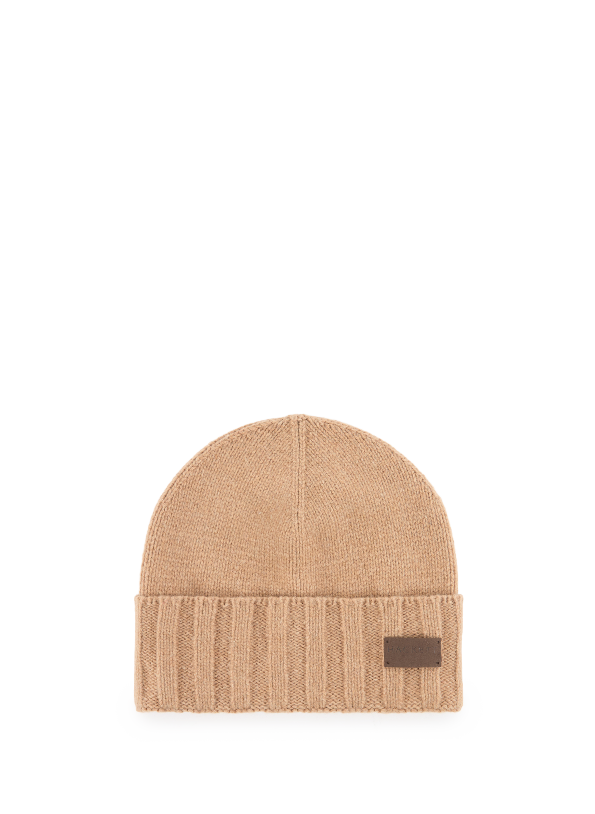HACKETT Bonnet côtelé en cachemire mélangé Beige