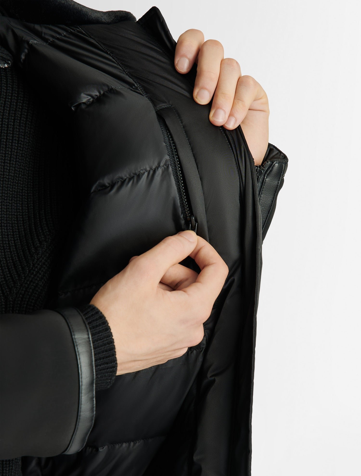 Blouson harlo col tailleur coupe regular FUSALP Noir