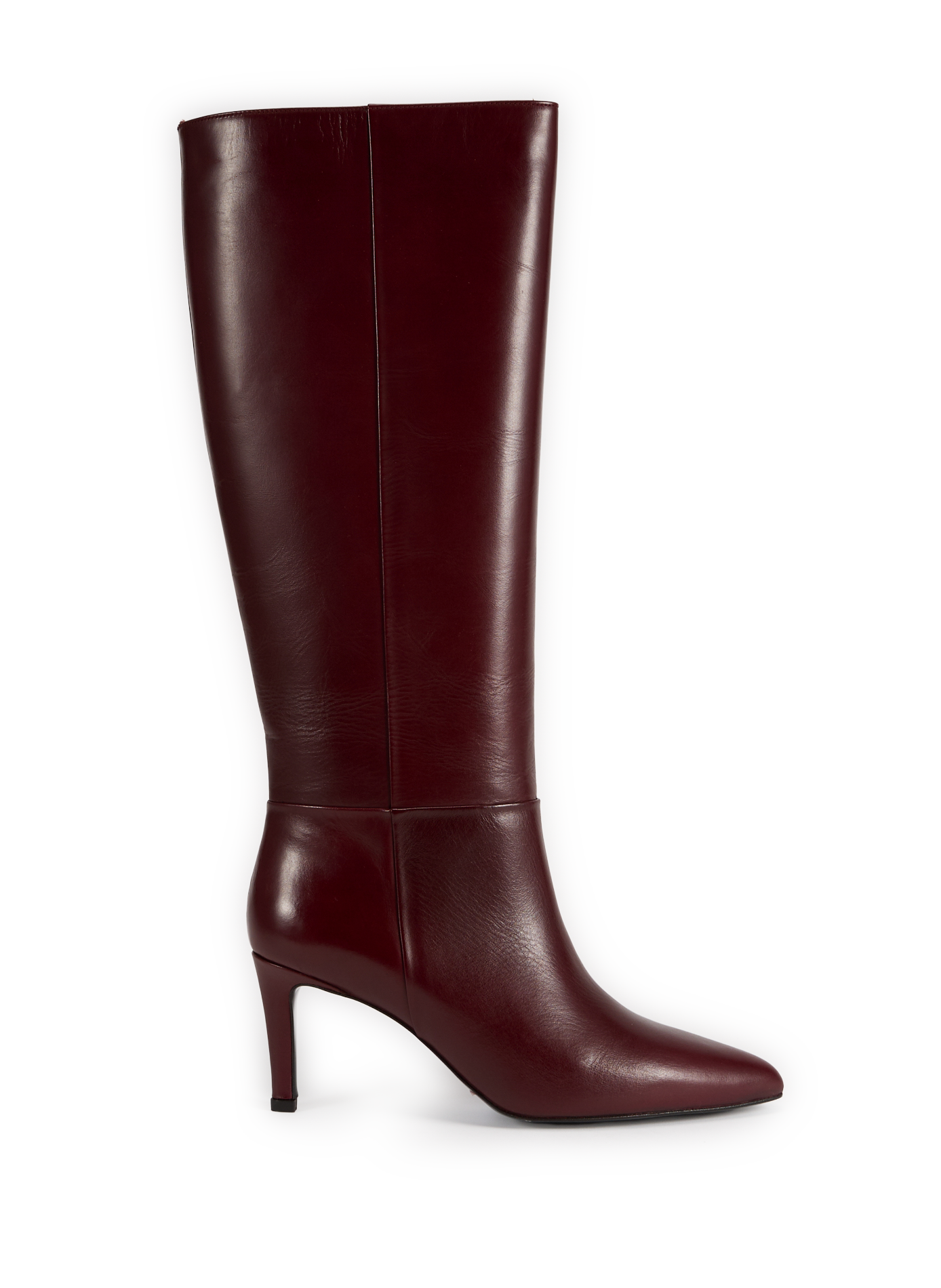 SAISON 1865 Stiletto heeled boots in mixed leather Red