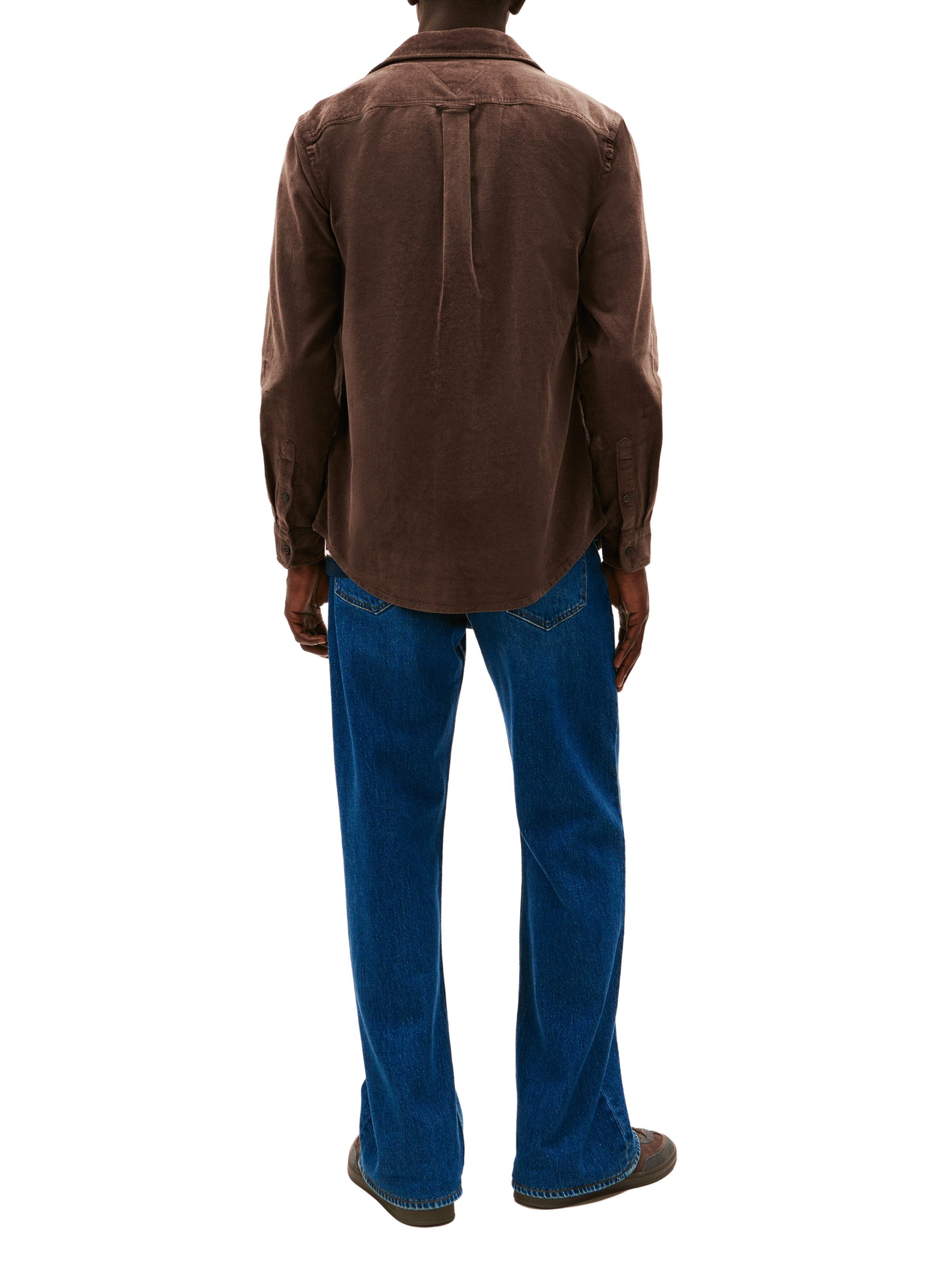 Long-sleeved velvet shirt TOMMY HILFIGER Brown