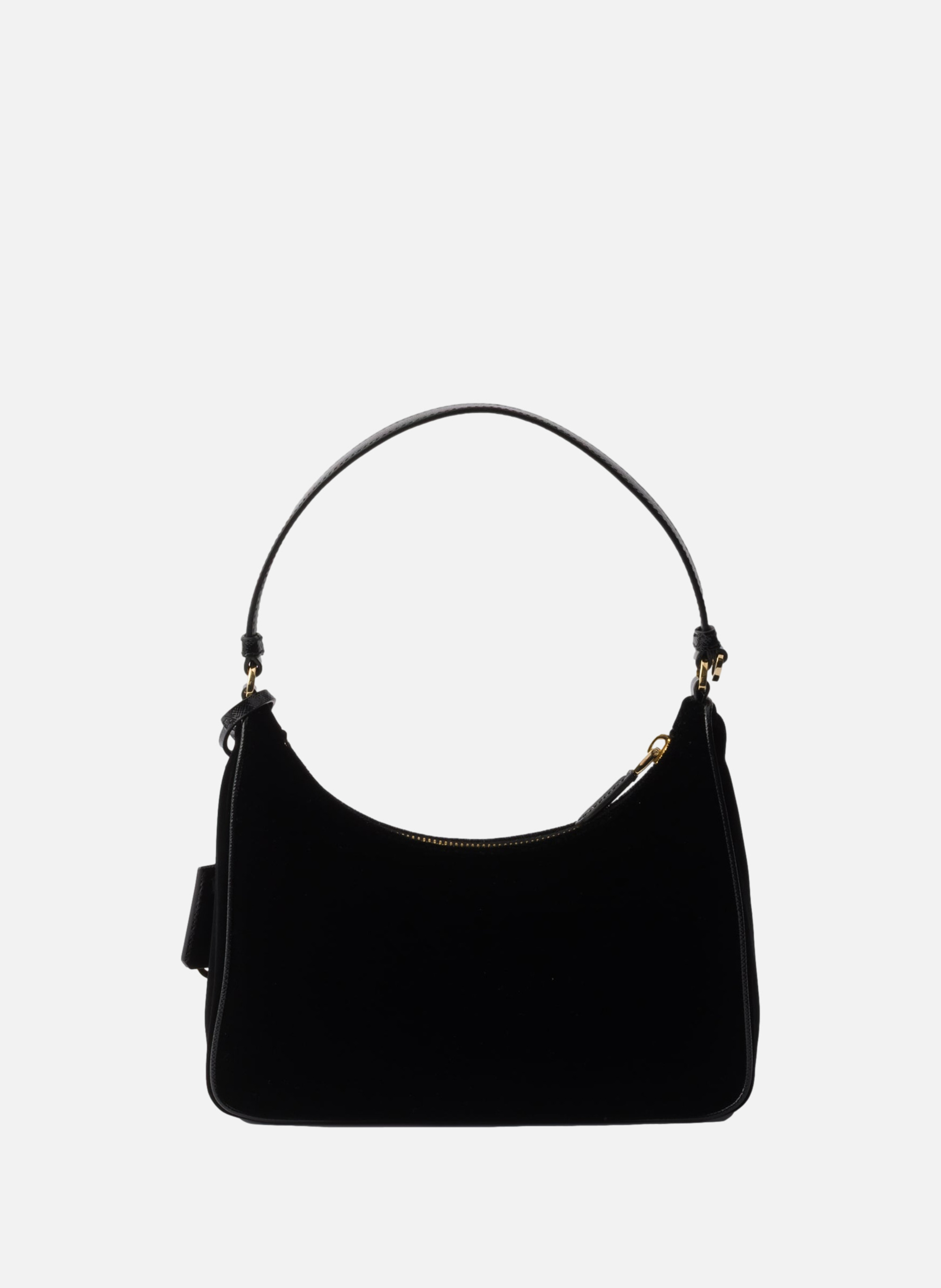 Mini sac prada re-edition 2005 en velours et cuir PRADA Noir