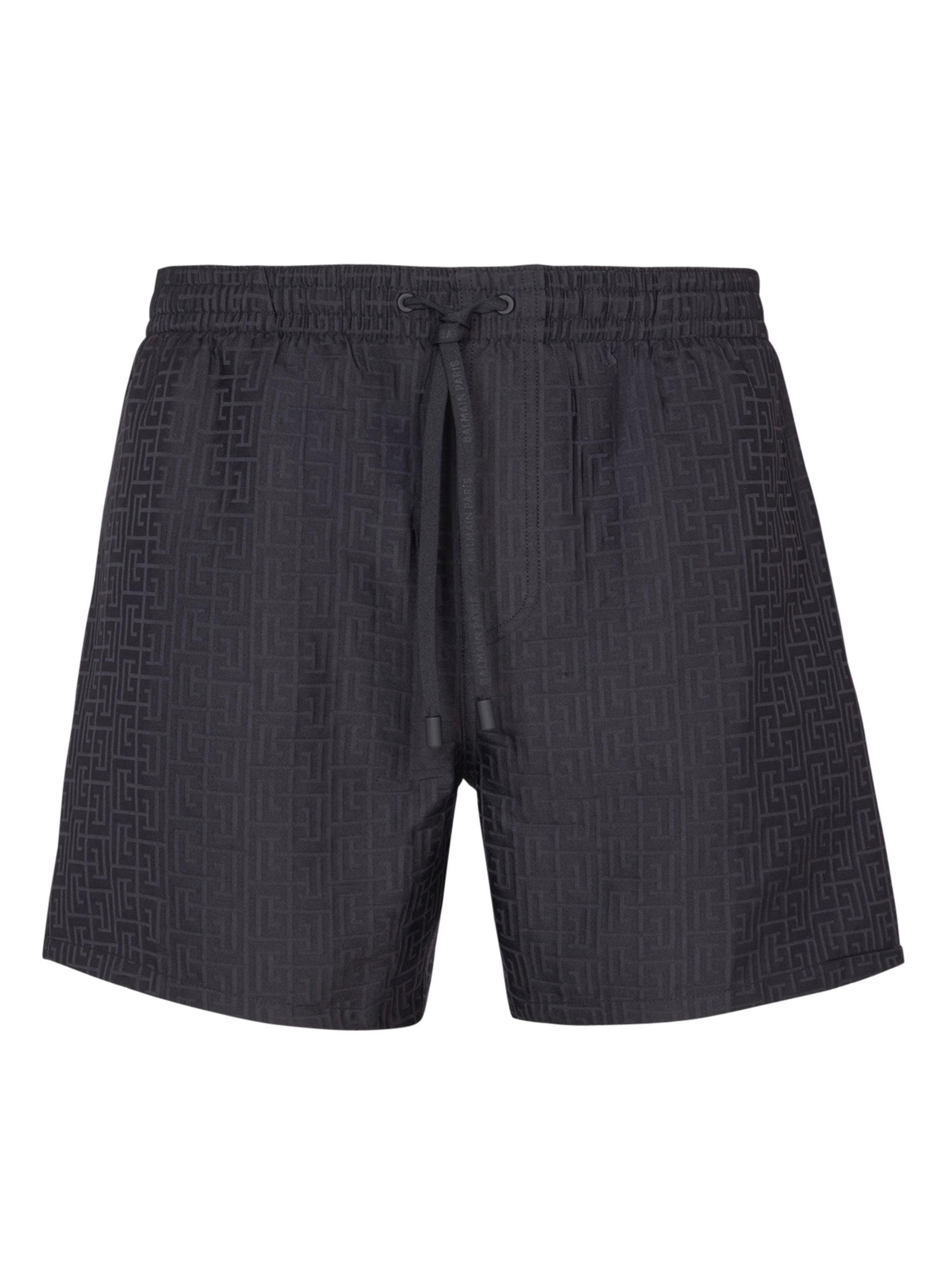Short de bain monogrammé BALMAIN Noir