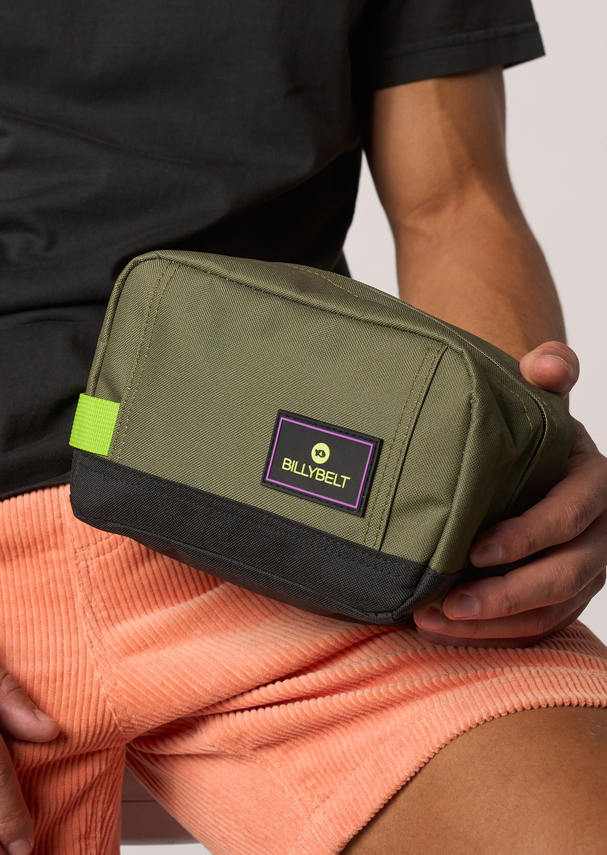 Trousse de toilette en polyester recyclé BILLYBELT Kaki