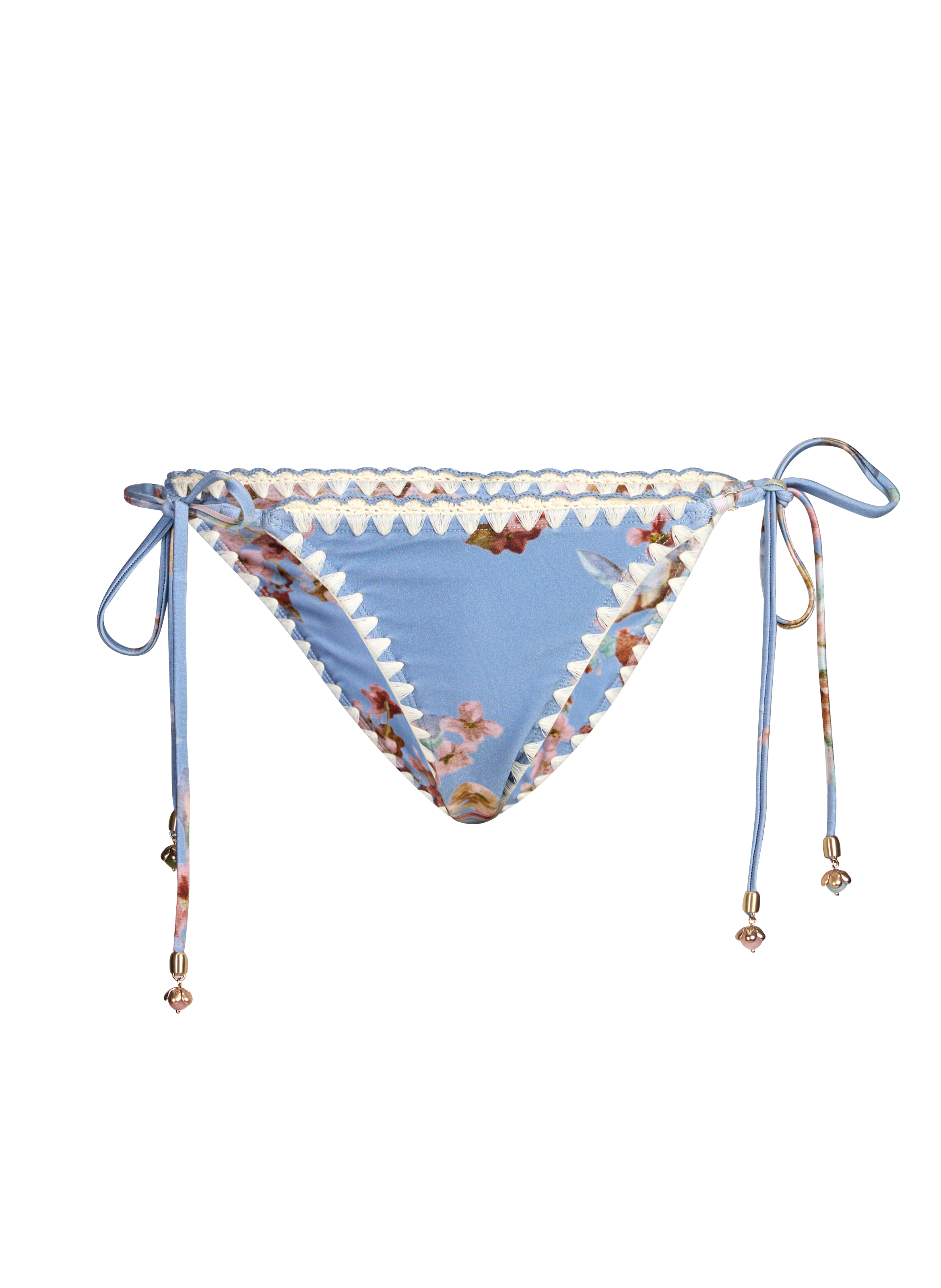 Bottom with print and embroidery ZIMMERMANN Blue