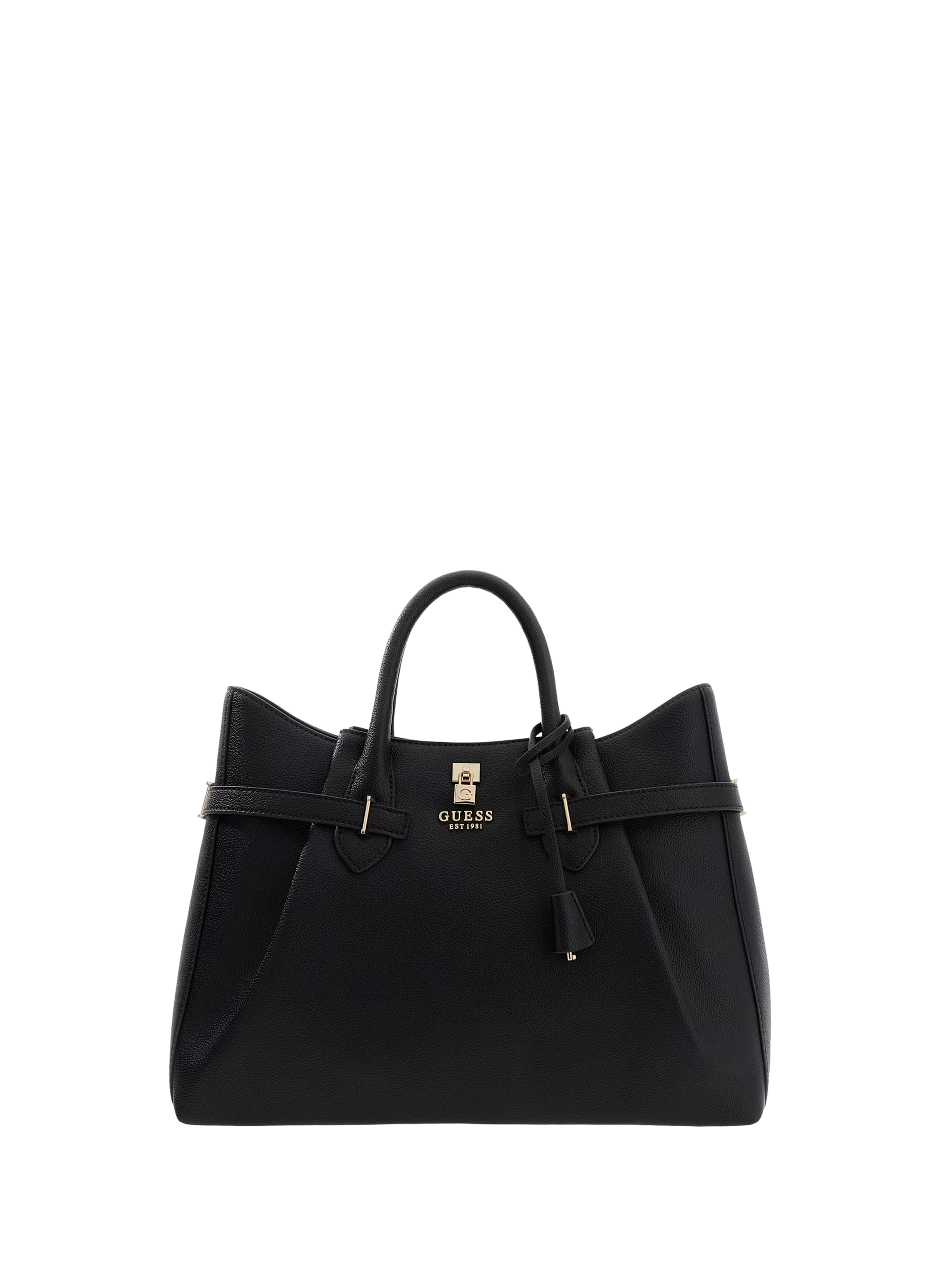 Large faux leather handbag GUESS Black