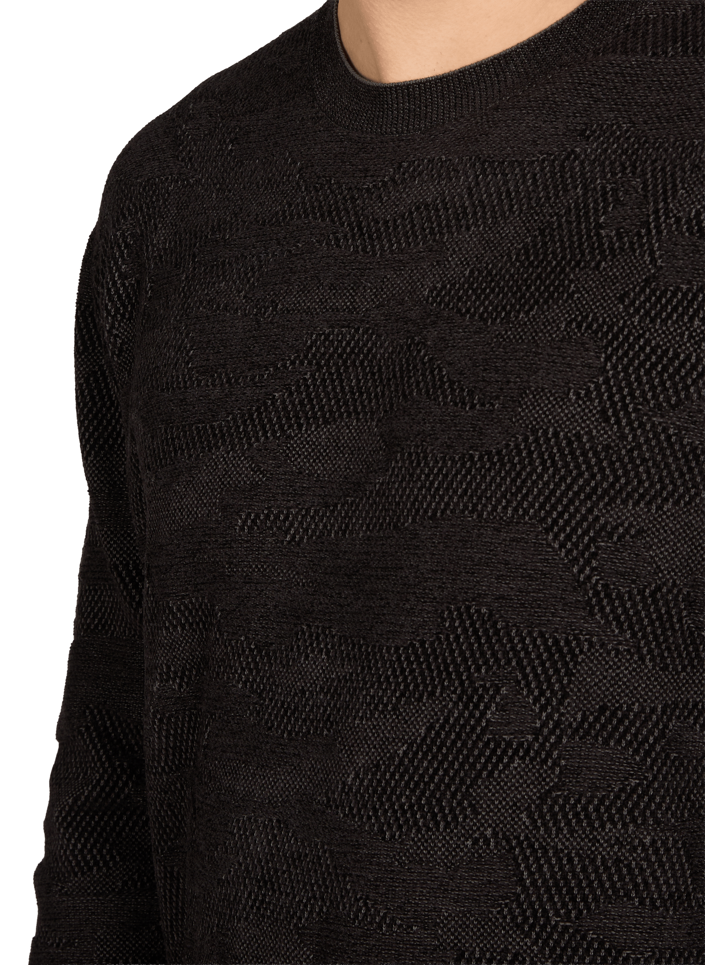 Pull ample à col rond ARMANI EXCHANGE Noir