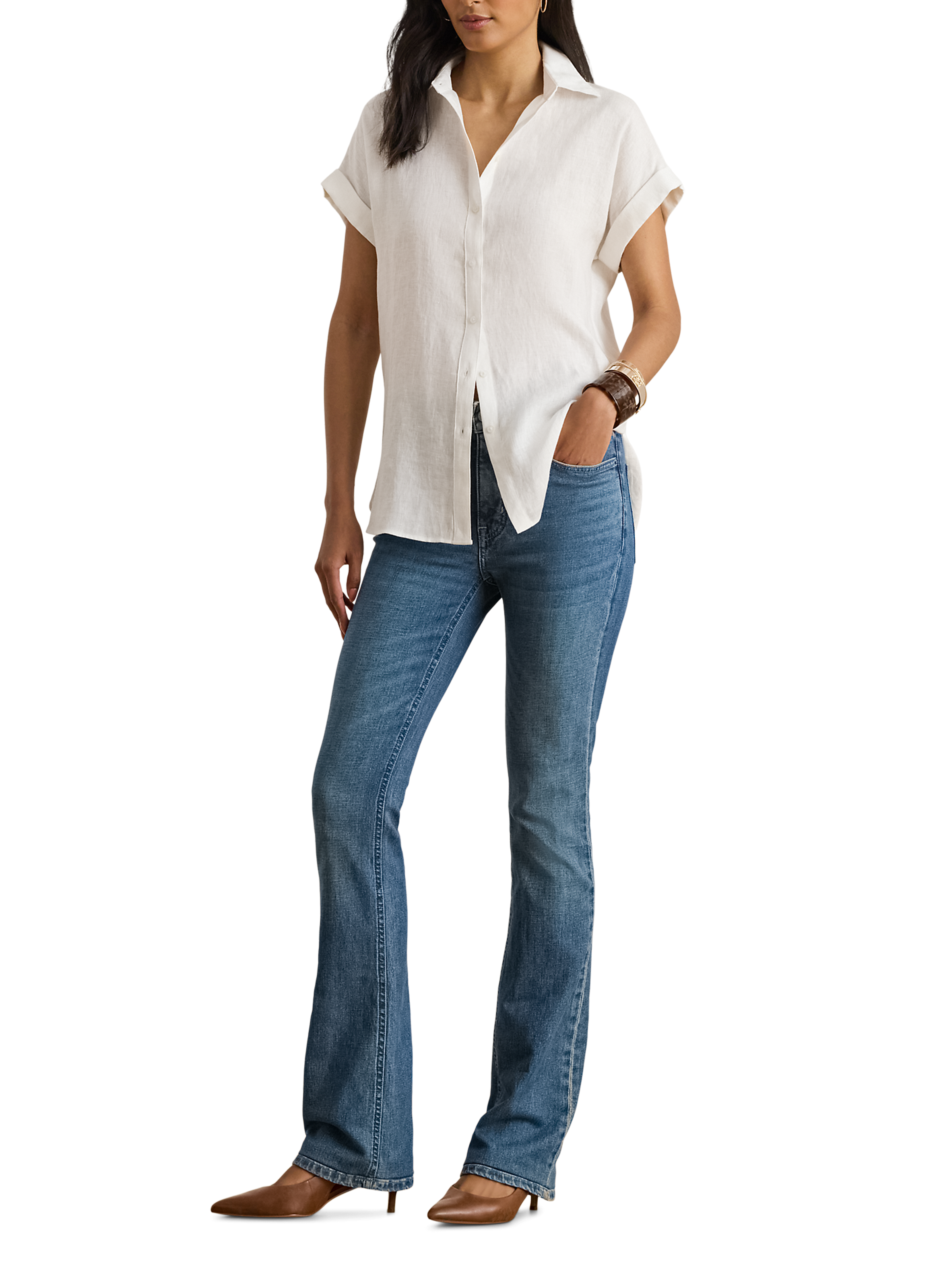 Cotton shirt LAUREN White