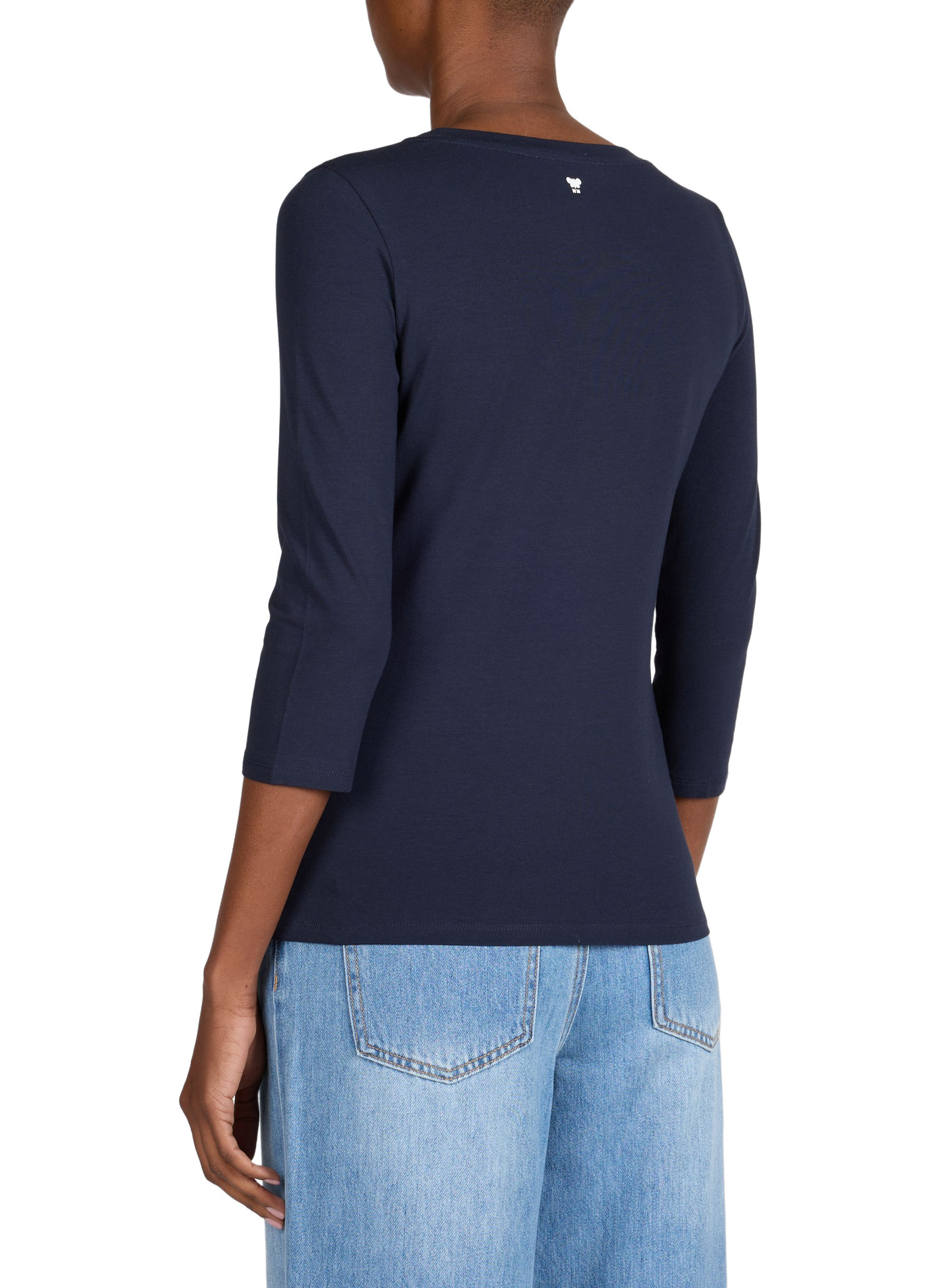 3/4 sleeve cotton T-shirt WEEK END Blue