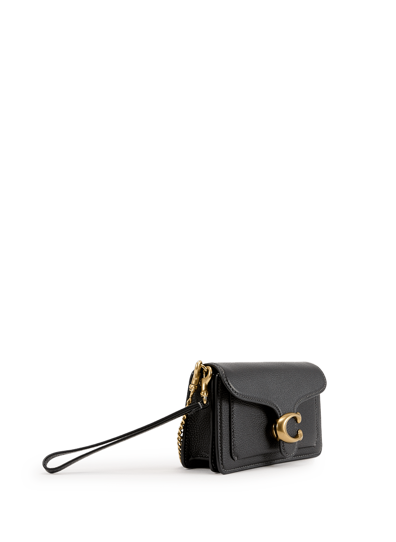 Sac à bandoulière en cuir grainé COACH Noir