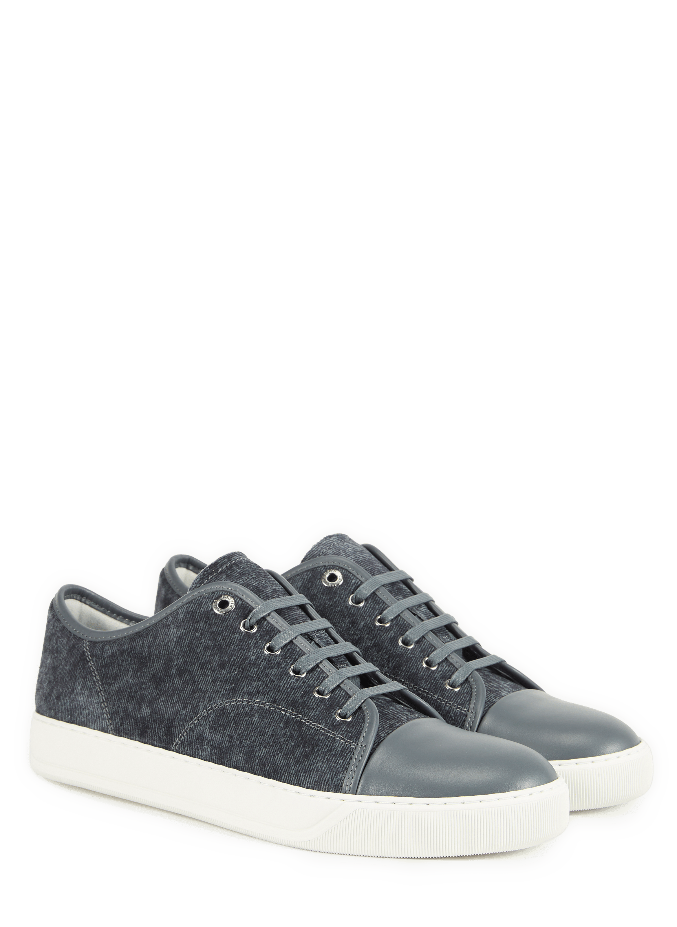 Low-top sneakers Dbb1 in calfskin leather LANVIN Grey