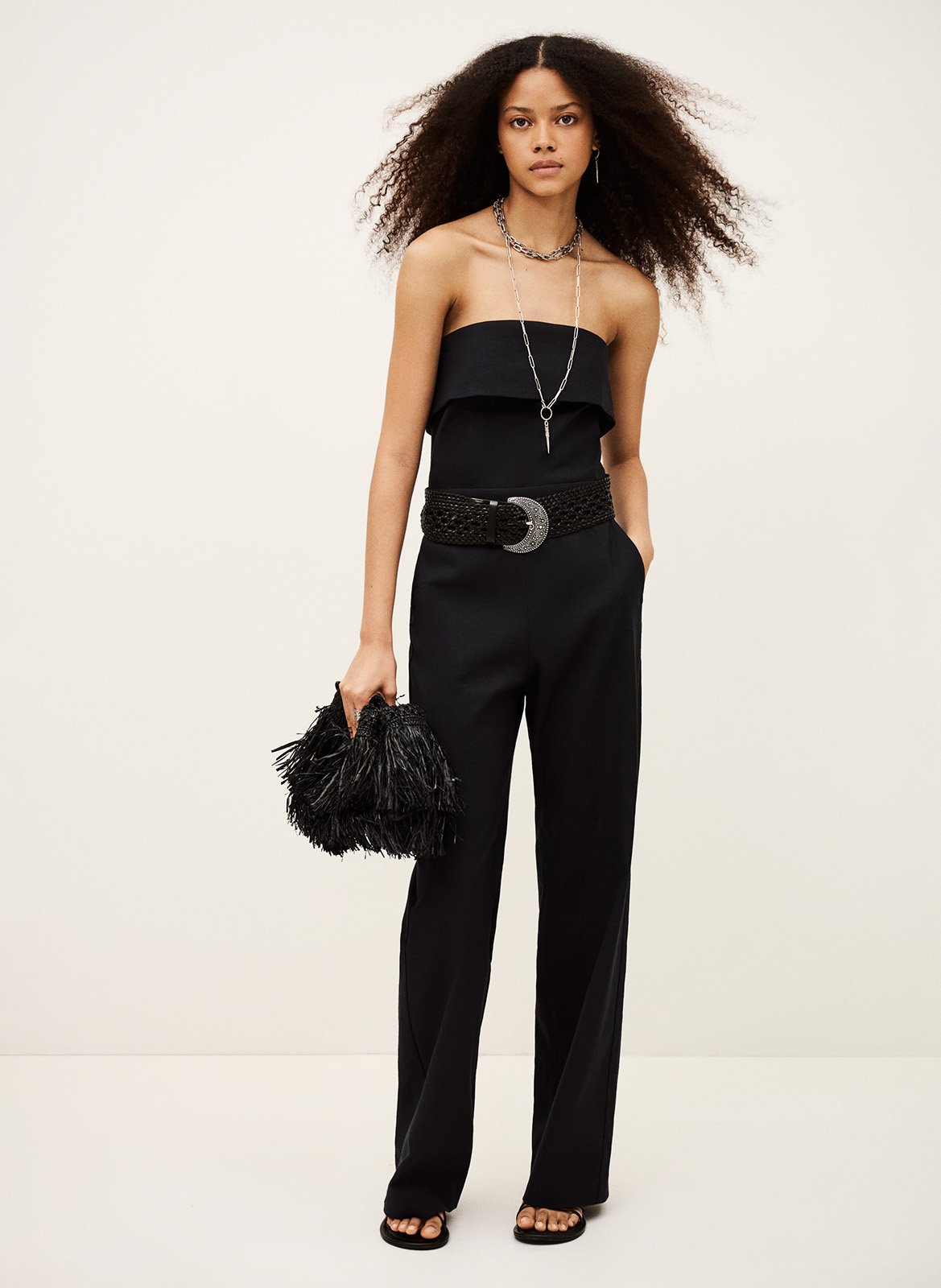 Combinaison en lin et en coton mélangés cenelia BA&SH Bleu