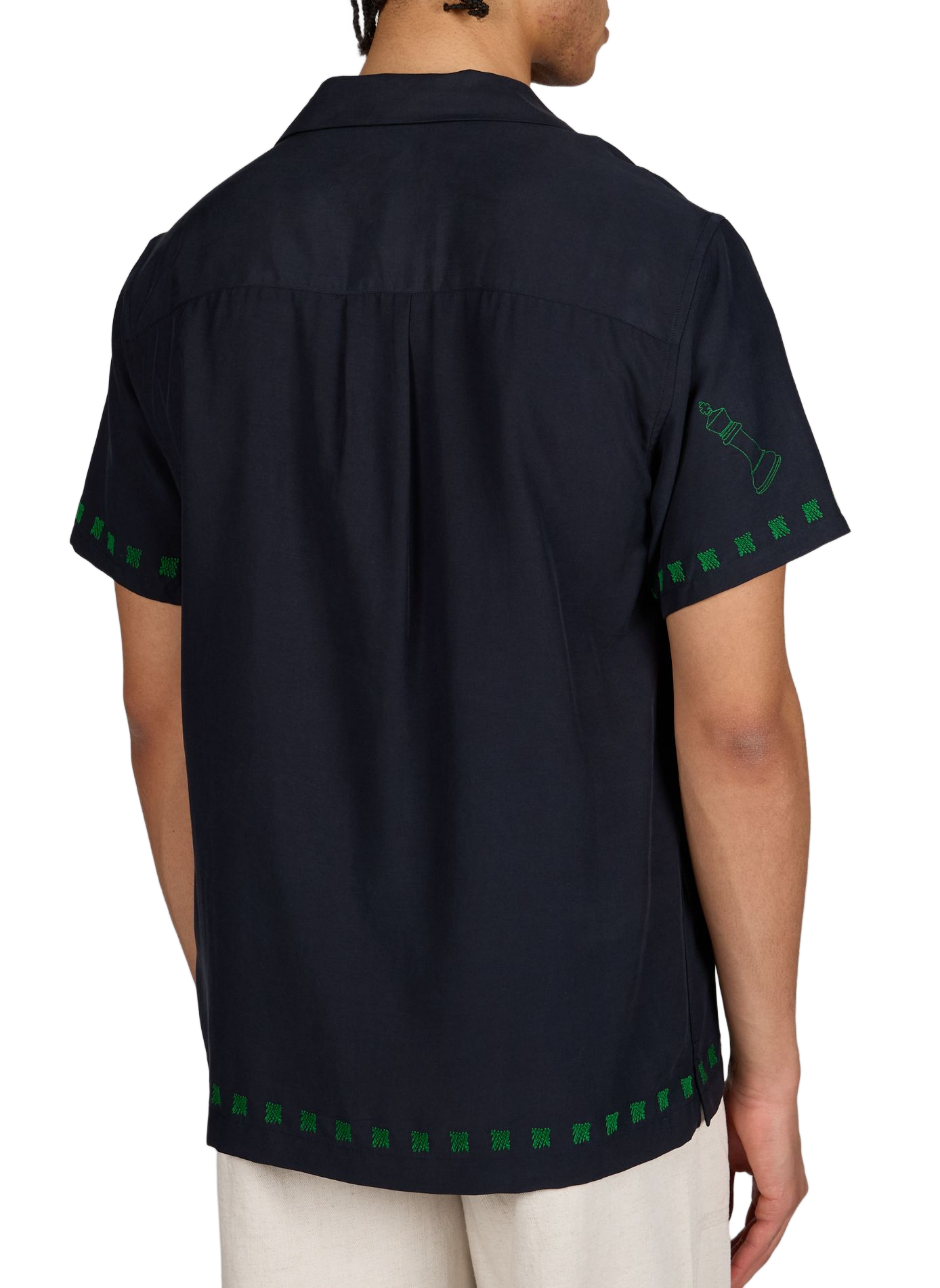 Morney short-sleeved embroidered shirt MAISON LABICHE Blue