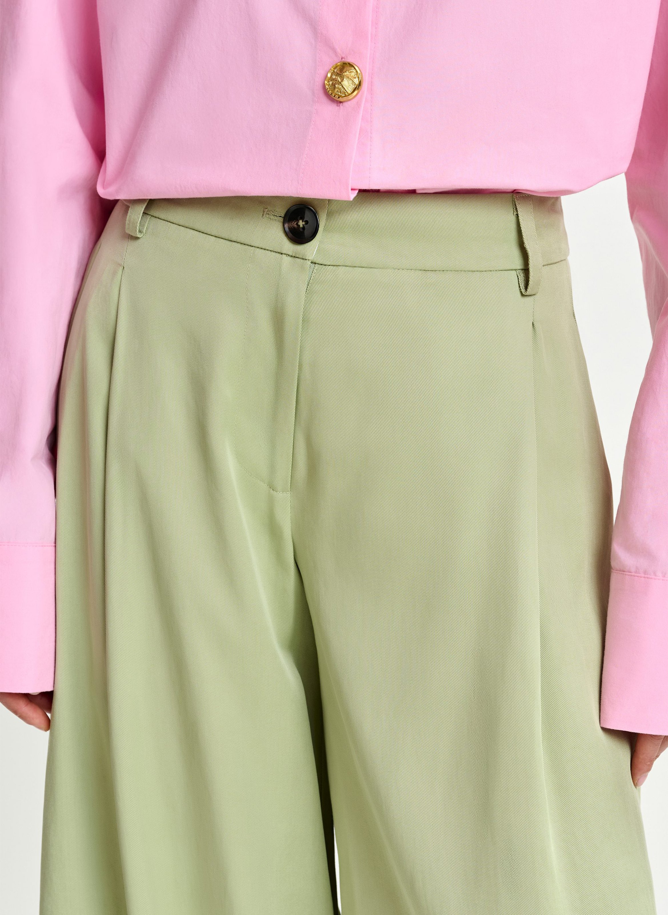 Pantalon large justicia ESSENTIEL ANTWERP Vert