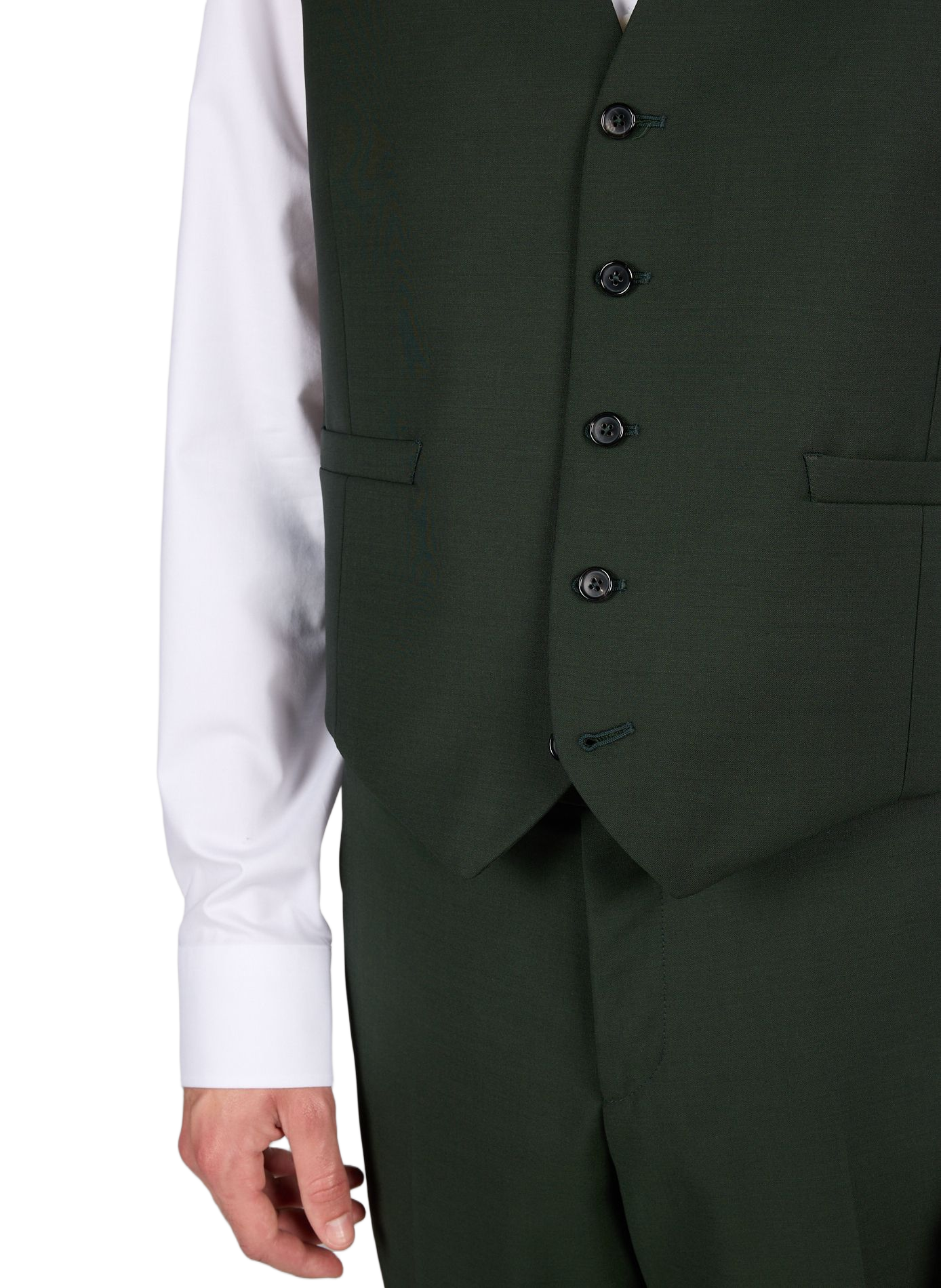 Fitted three-piece suit The Soho in mohair wool PAUL SMITH Green