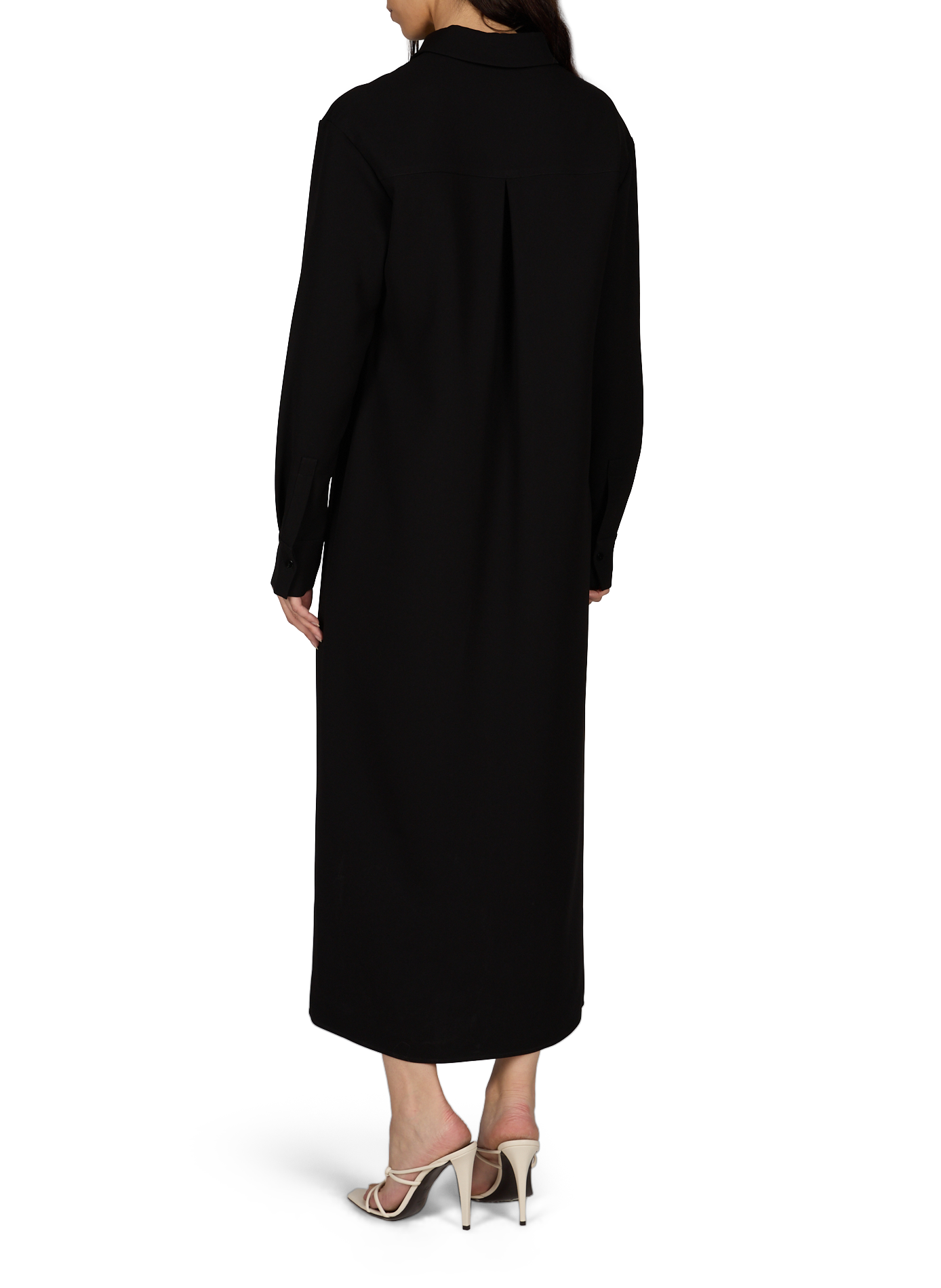 Robe boutonnée à col classique ALMADA Noir