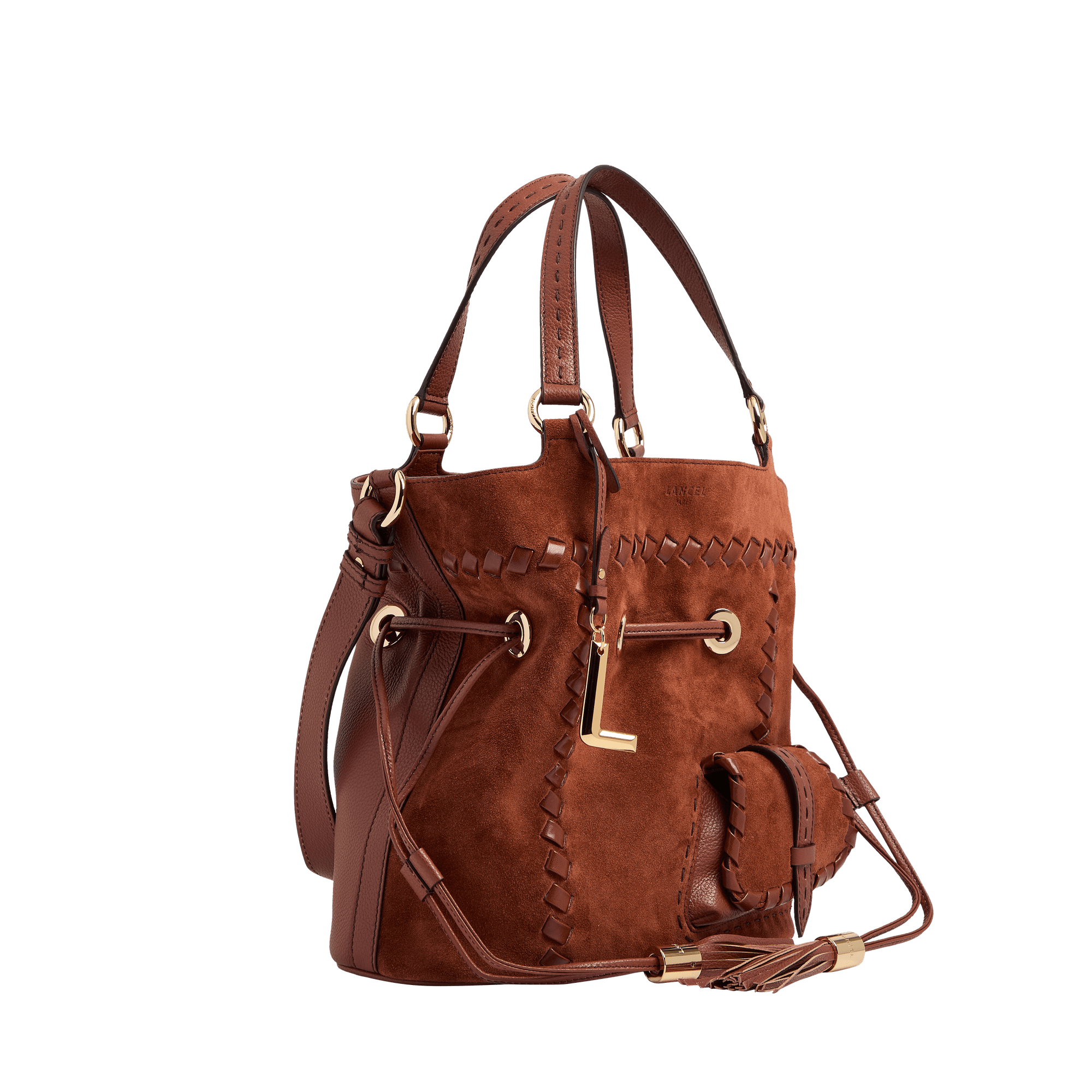 Handtas eerste flirt capsule 150 jaar in kalfsleer LANCEL Rood