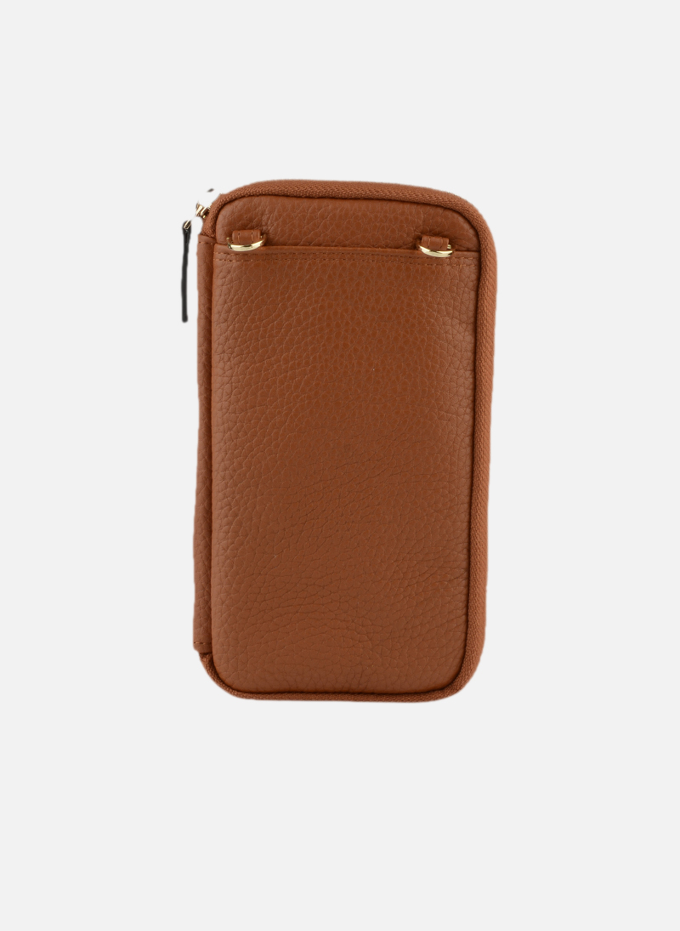 Club | etui téléphone portable en cuir de veau grainé POURCHET Marron