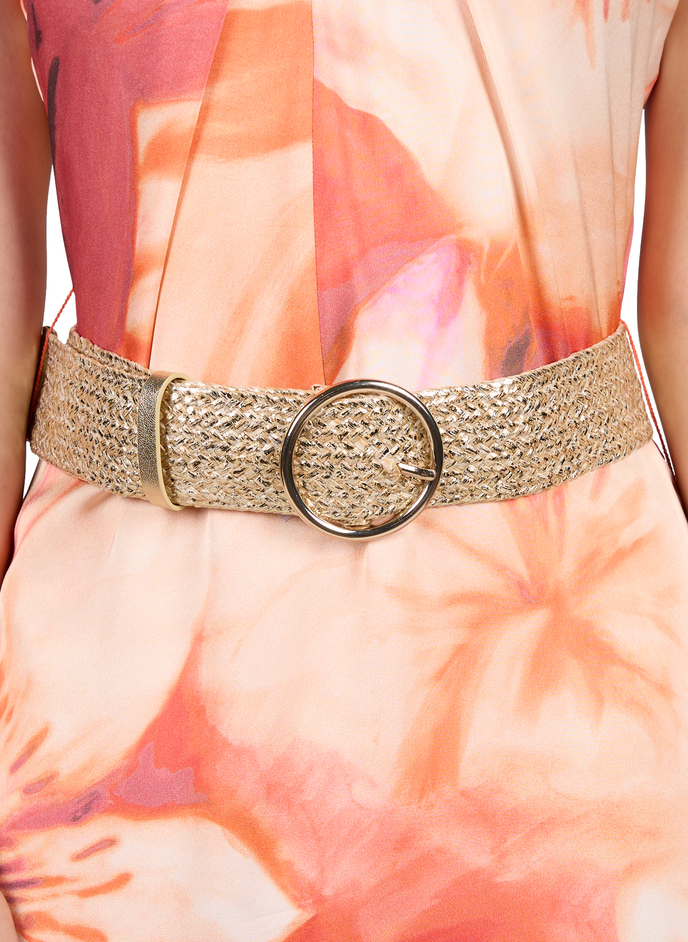 Ceinture à boucle ronde brillante SAISON 1865 Doré