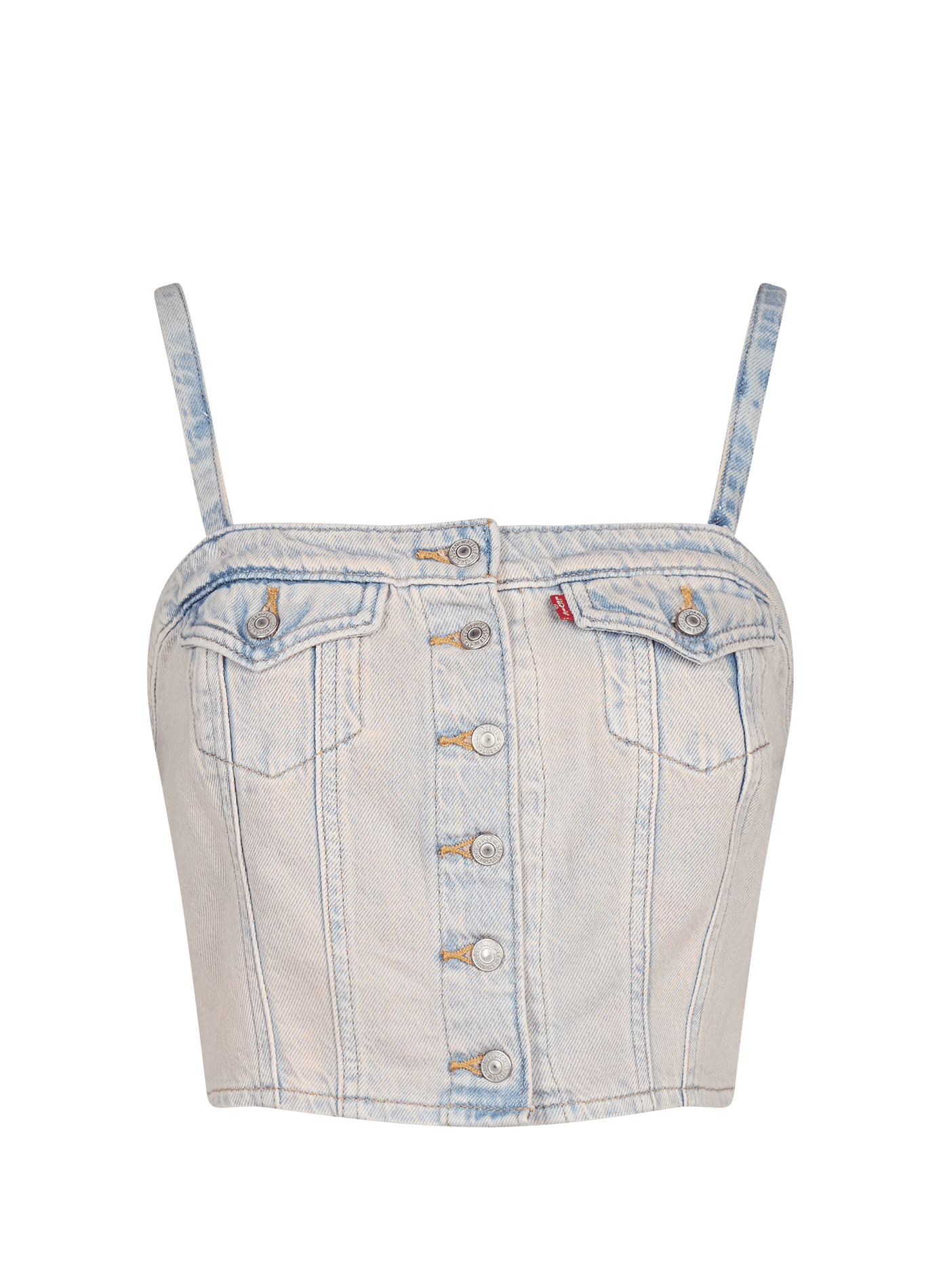 Top bustier in washed cotton LEVI'S Pink
