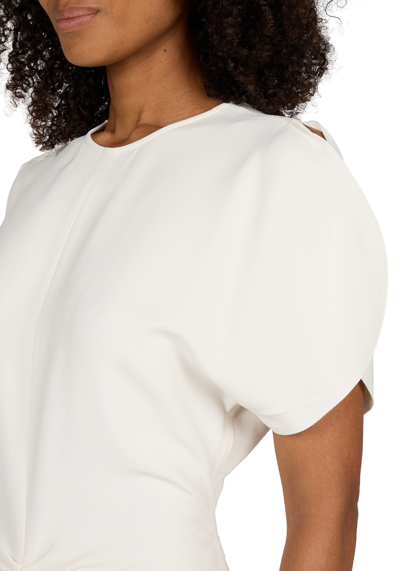 Long dress with round neck VICTORIA BECKHAM White