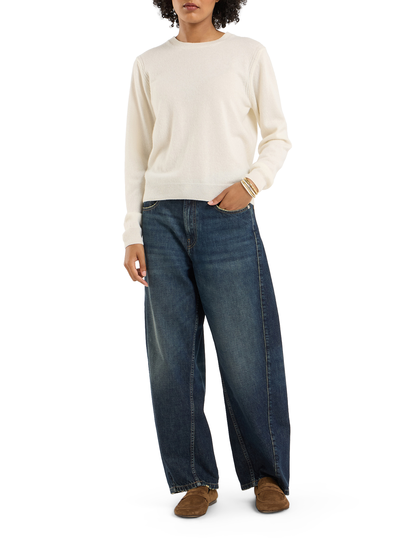 Gerader Kaschmirpullover Qiria SAISON 1865 Beige