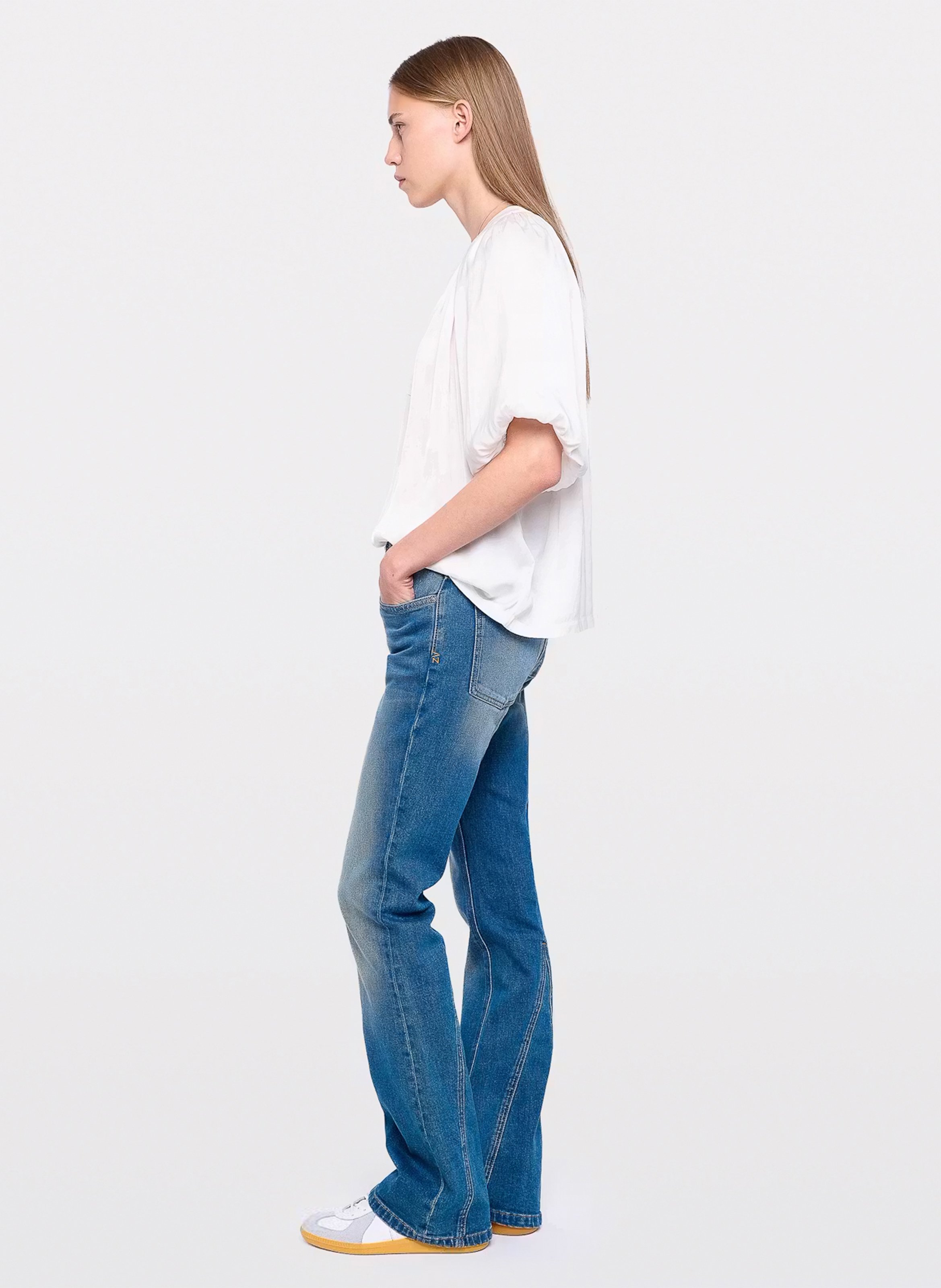 Blouse ample encolure v teko ZADIG&VOLTAIRE Blanc