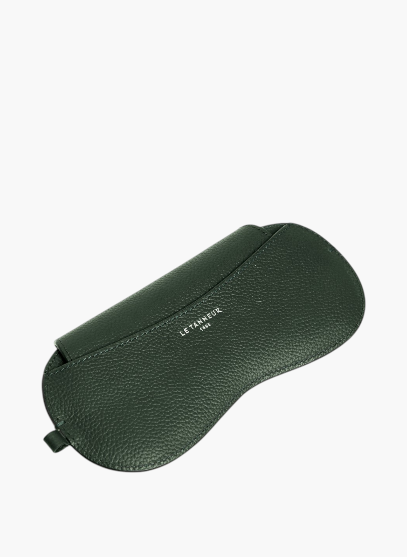 Etui à lunettes charms en cuir grainé | Vert LE TANNEUR Homme