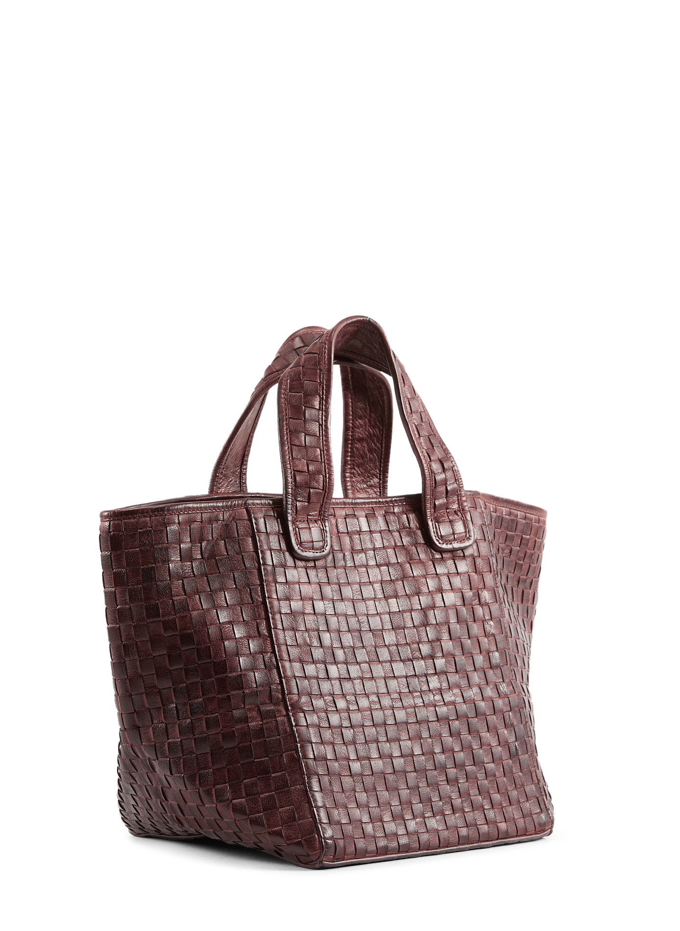 Kub mini woven leather bag BELLEROSE Red