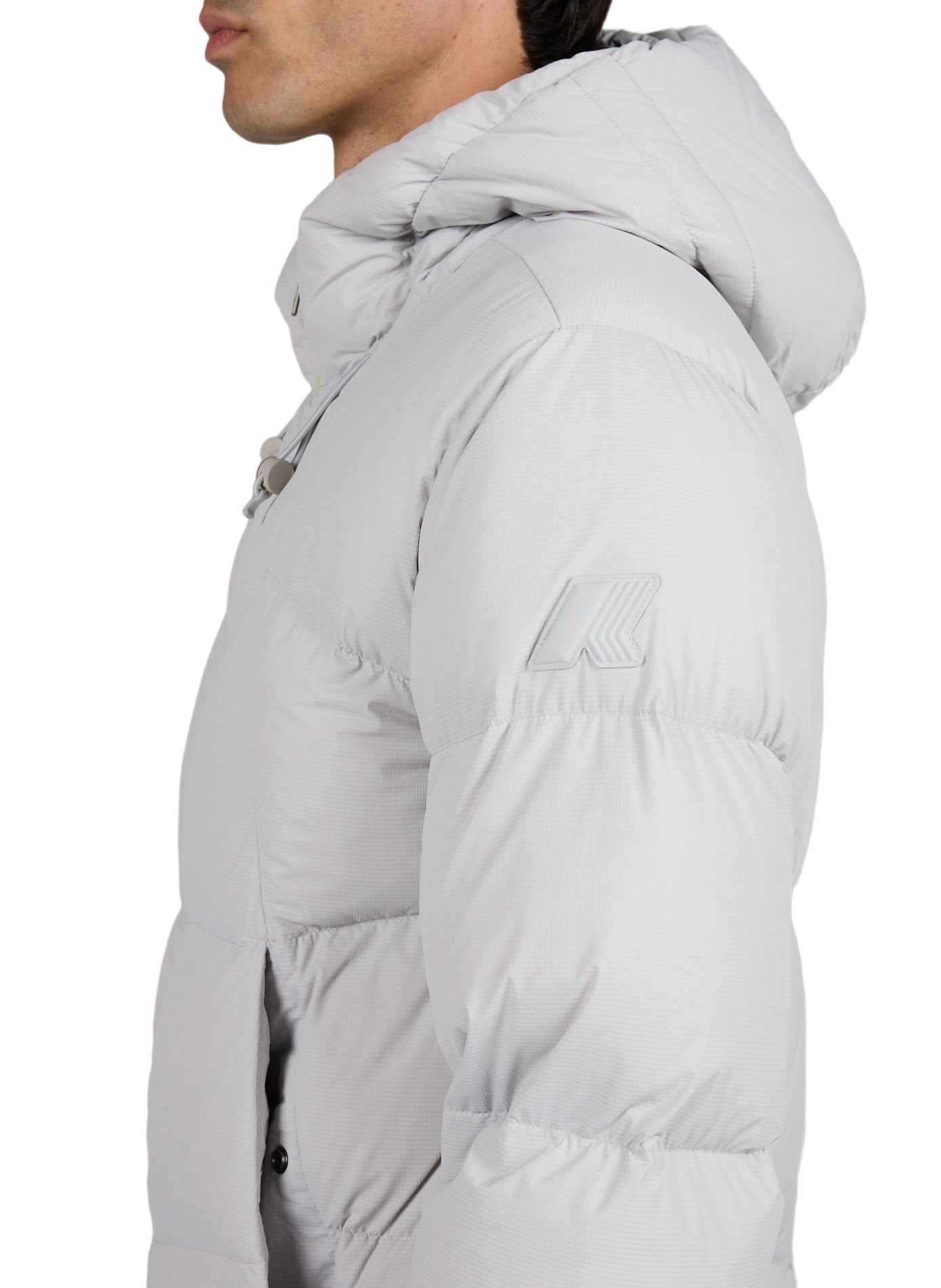 High-neck puffer jacket K-WAY Grey