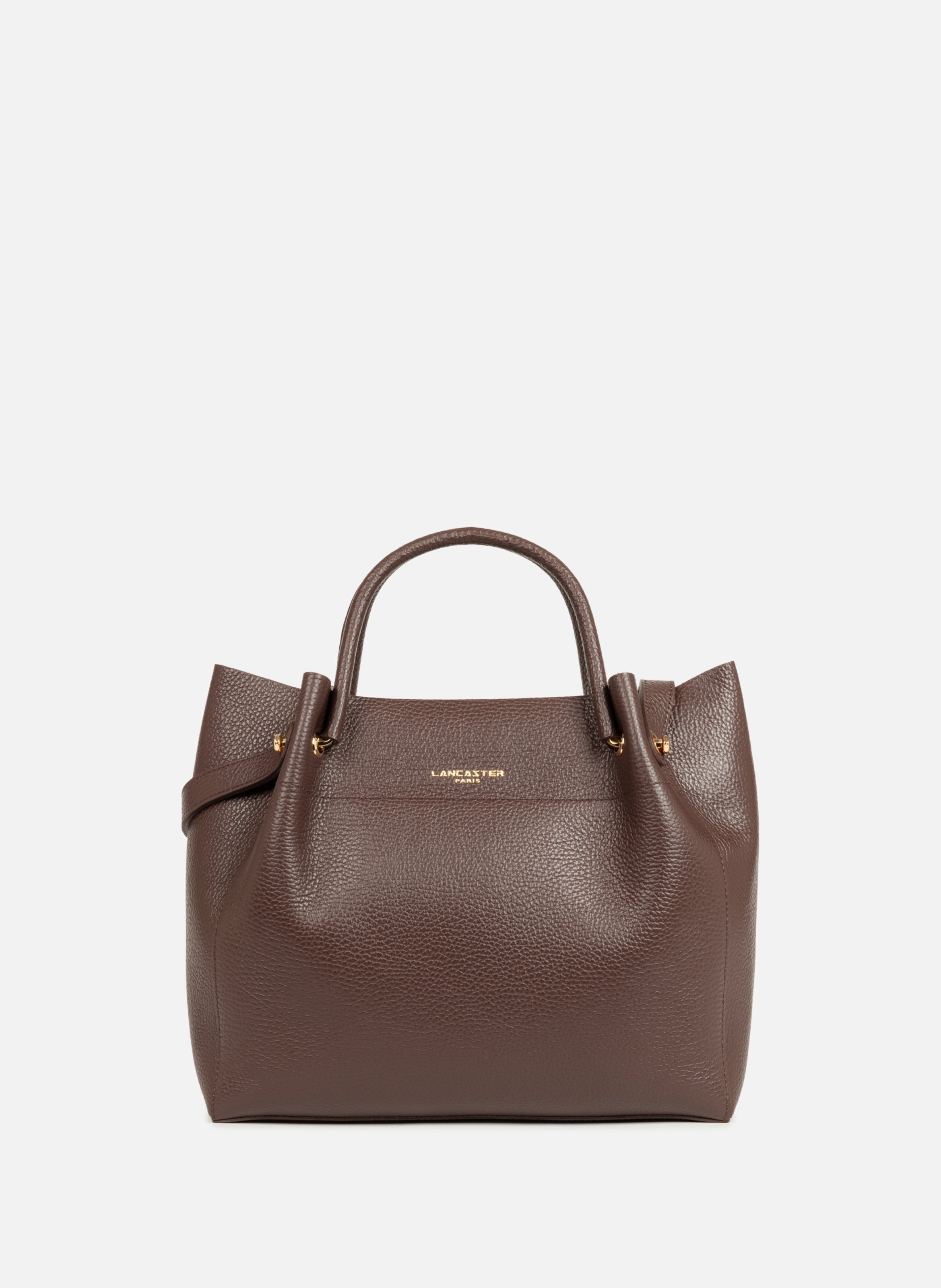 Grand sac cabas épaule - foulonné double louisa LANCASTER Marron