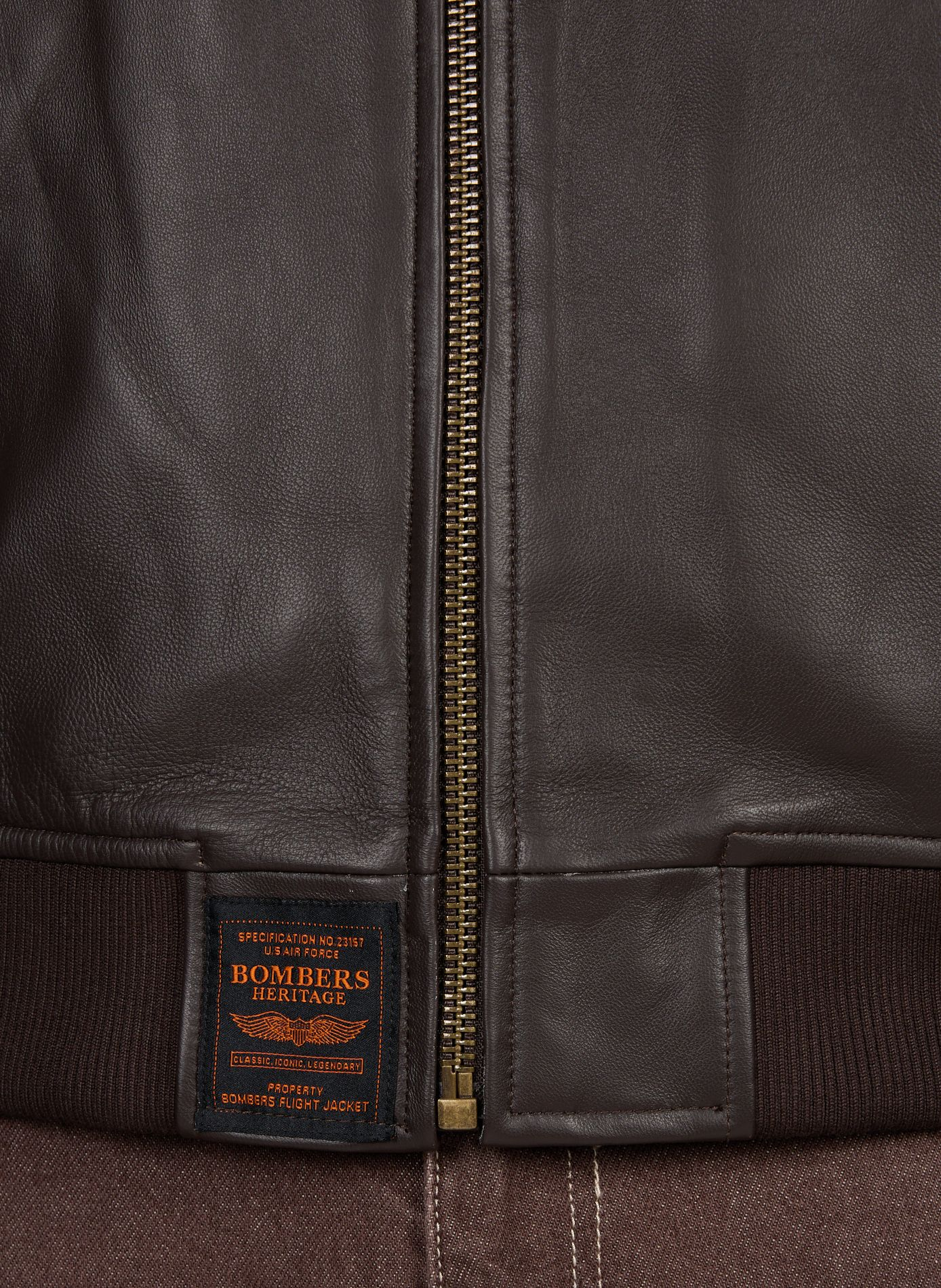 Bomber Viper en cuir BOMBERS ORIGINAL Marron