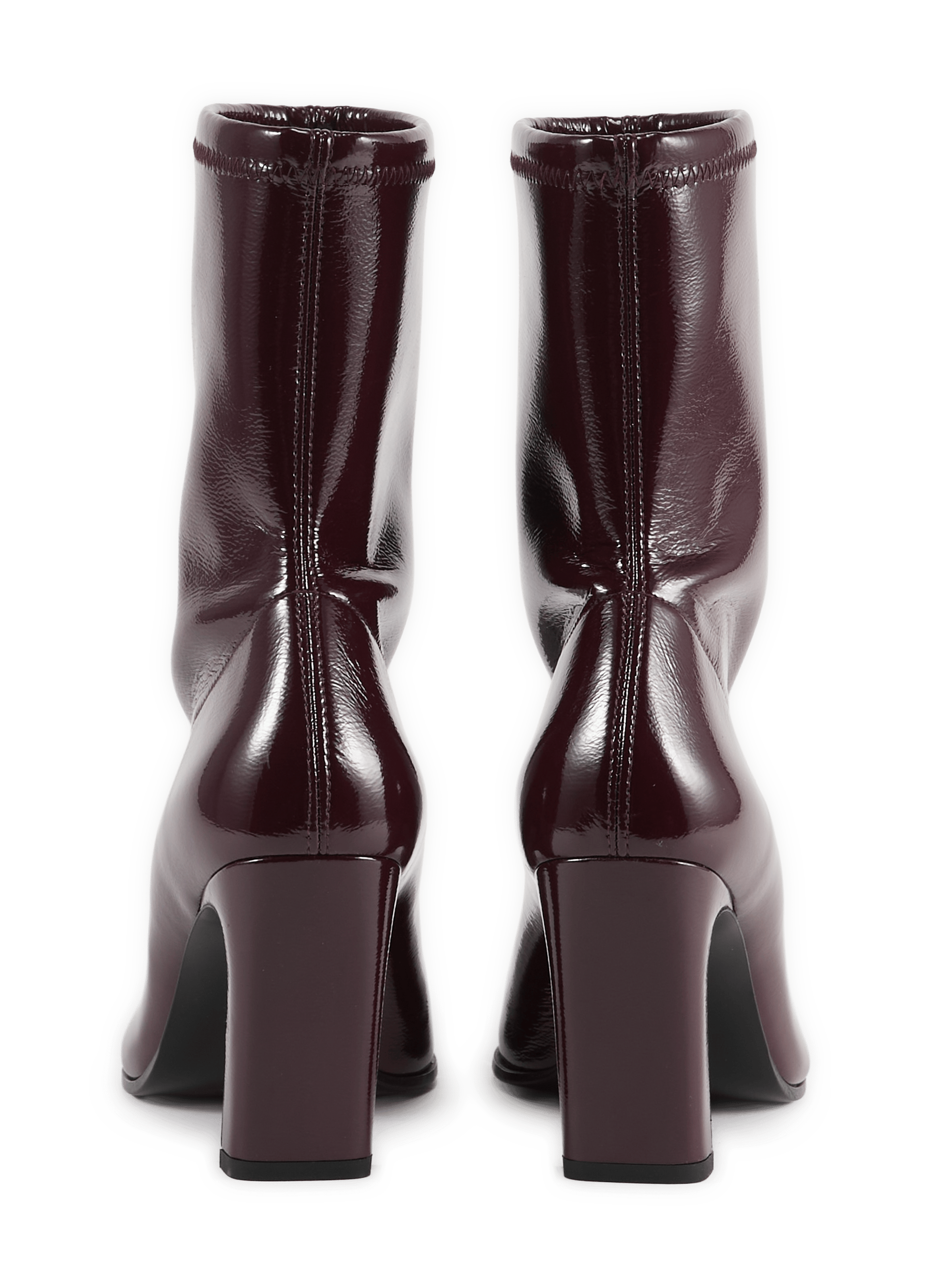 Patent STASSI ankle boots with square toes STUART WEITZMAN Purple
