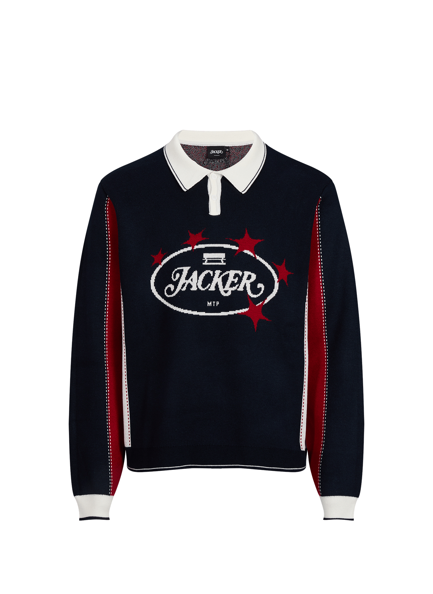 Printed long-sleeve polo JACKER. Multicolour