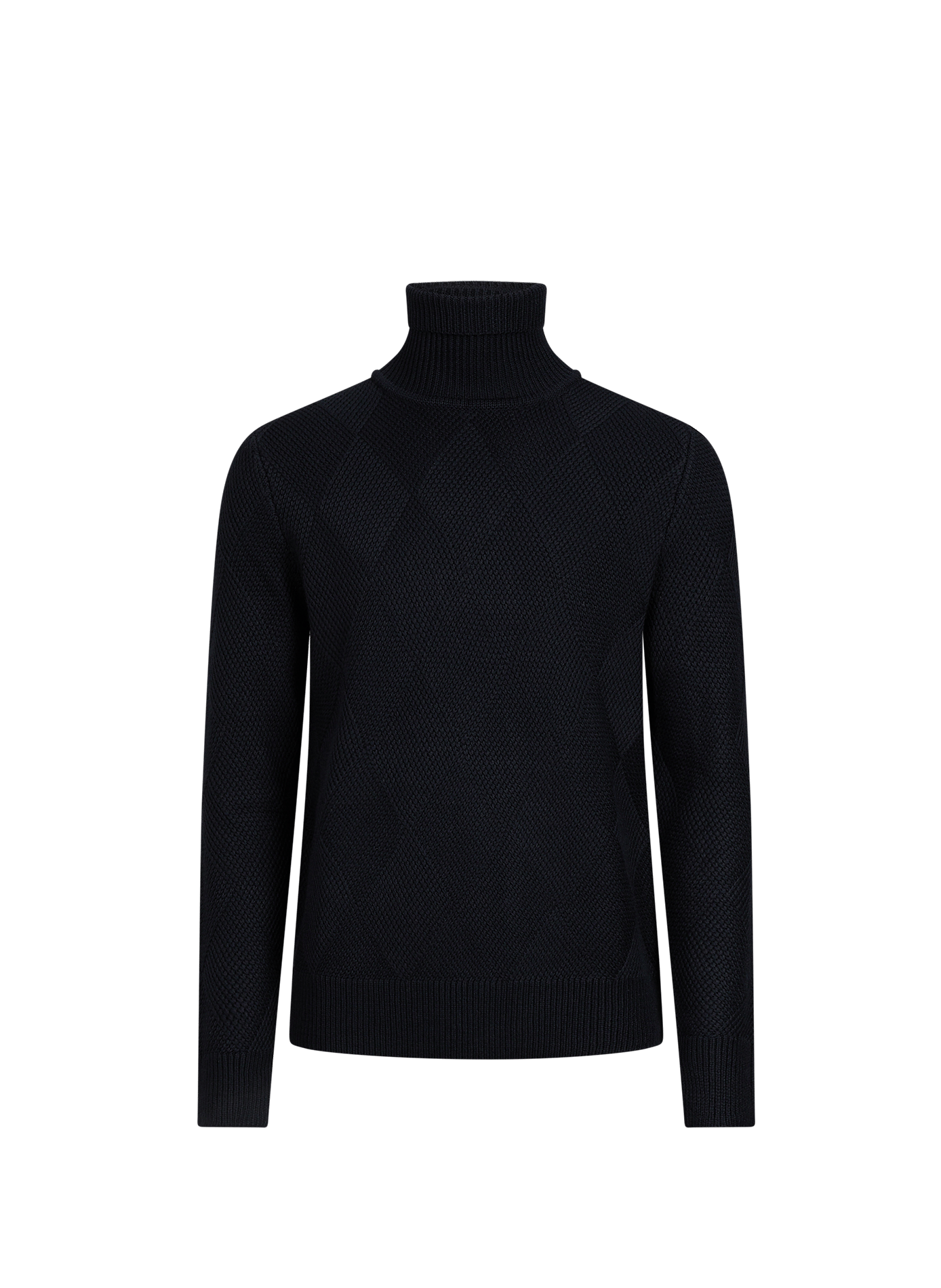 Plain high-neck sweater in a wool blend STRELLSON Blue