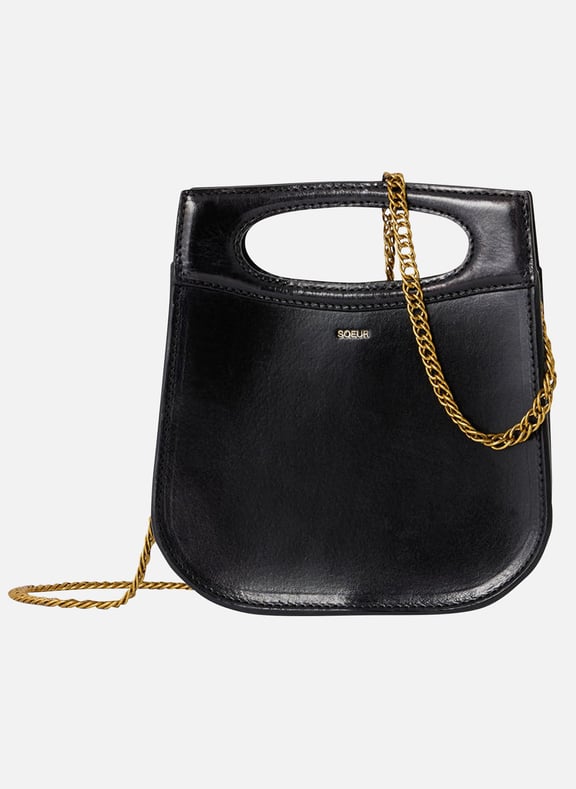Sac bandoulière en cuir cheri mini Noir by SOEUR SOEUR Sac bandoulière en cuir cheri mini Noir