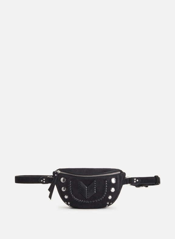 JÉRÔME DREYFUSS Lino suede leather belt bag Black