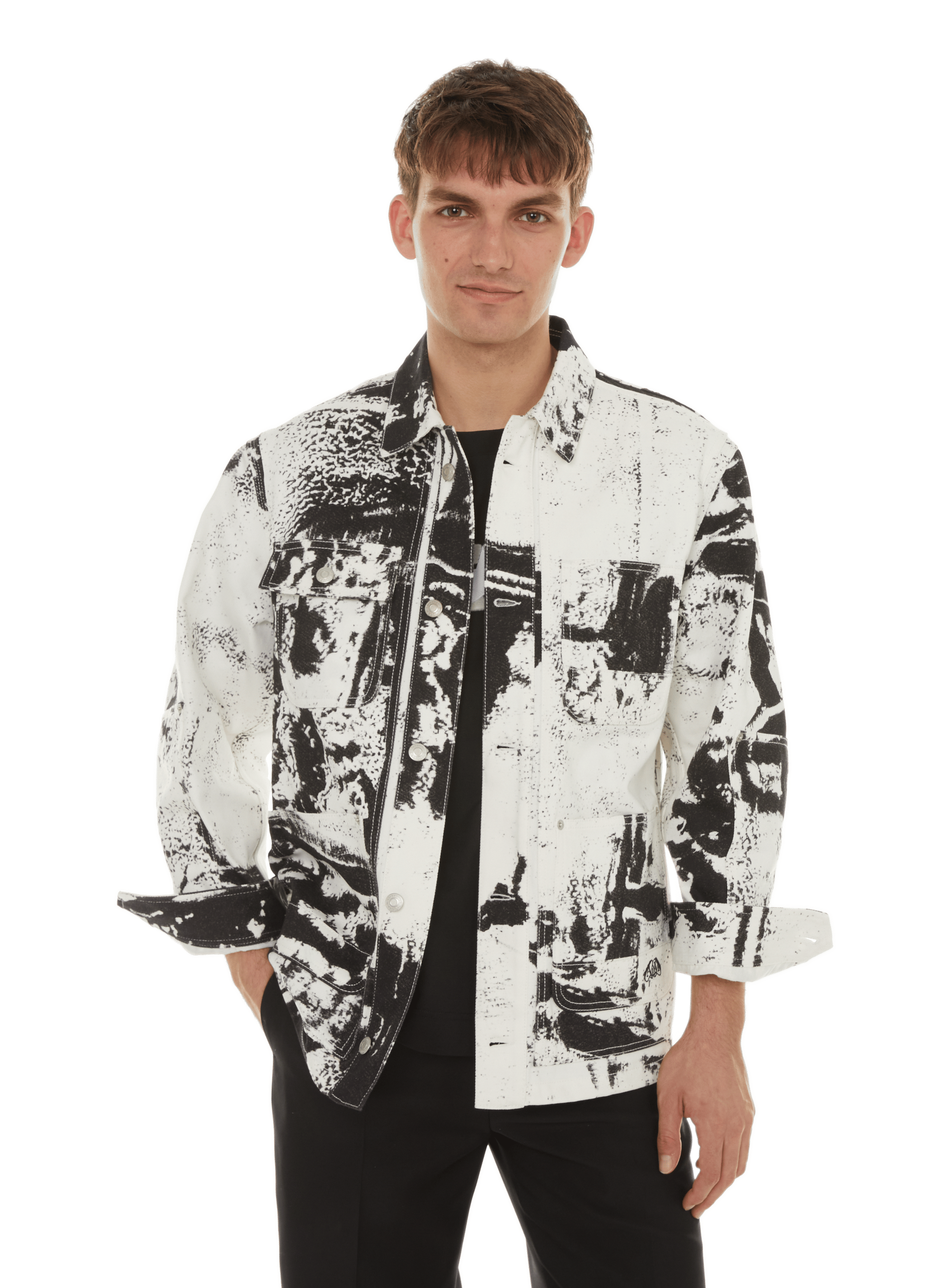 Veste Homme Alexander McQueen - Manteau Basique Noir, Coton Mélangé, Taille L Neuve
