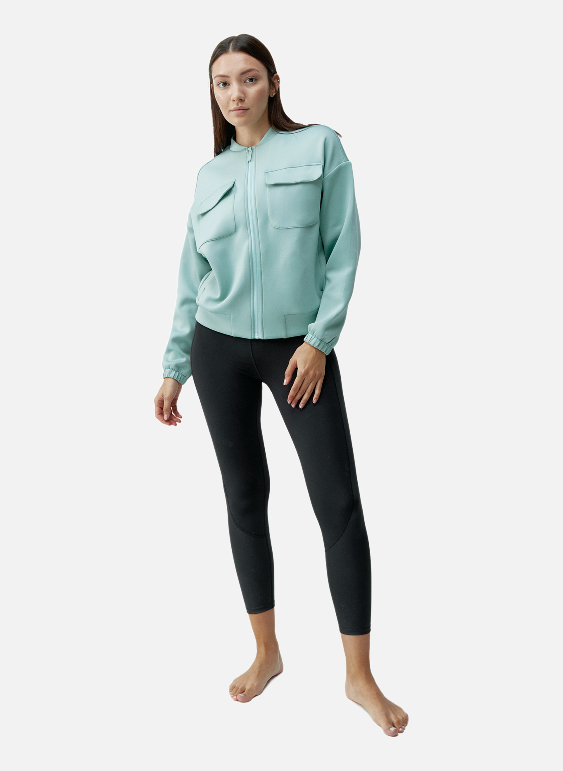 Veste de sport zippée performance athleisure graft BORN LIVING YOGA Vert